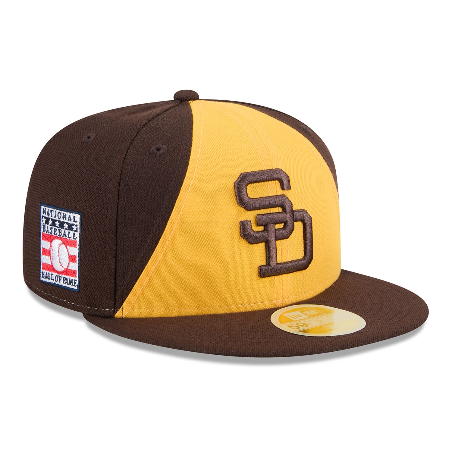 San Diego Padres 2025 MLB Hall of Fame 59FIFTY Fitted Cap Gelb/Braun