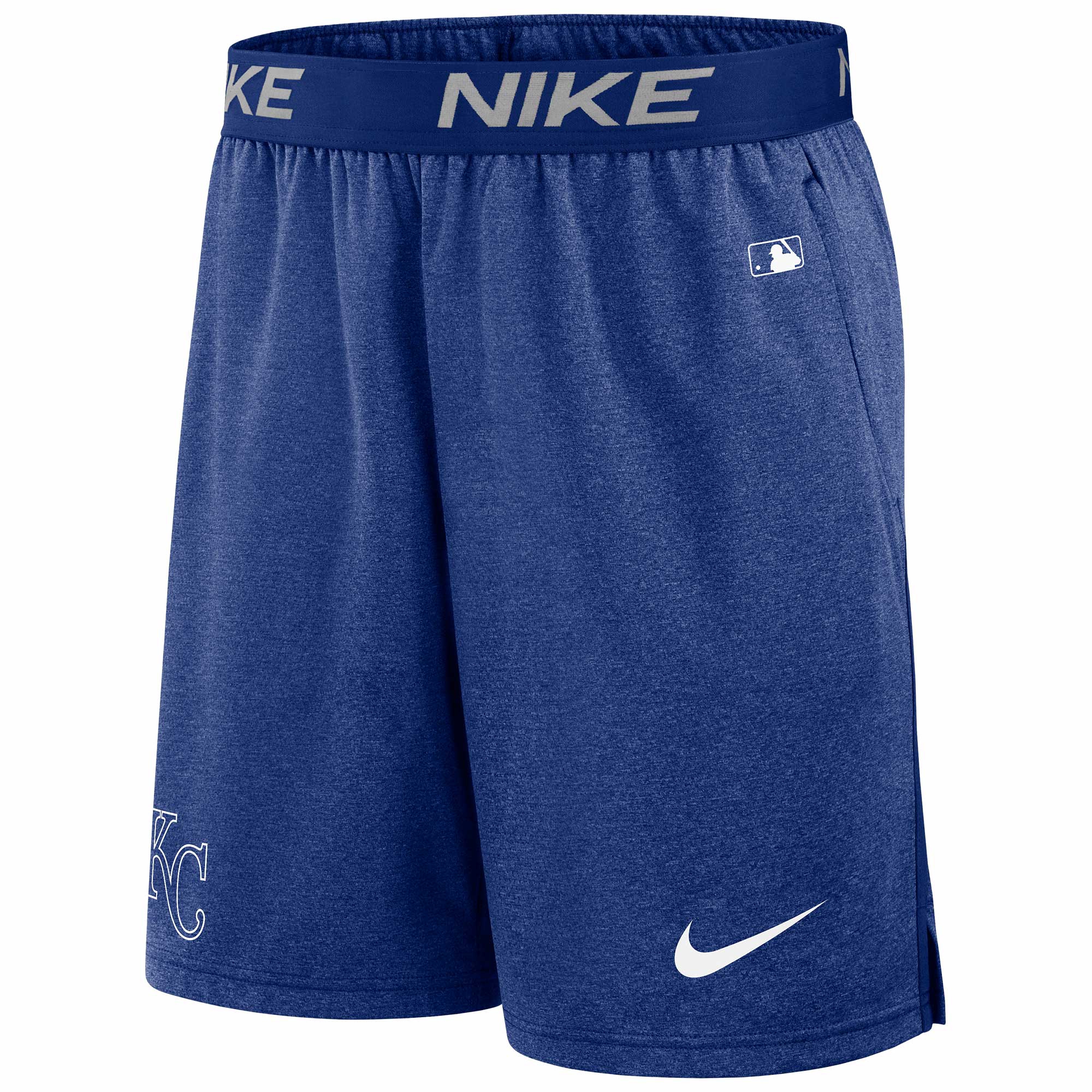 Kansas City Royals 2024 MLB Authentic Practice Nike Dri-FIT Shorts Blau