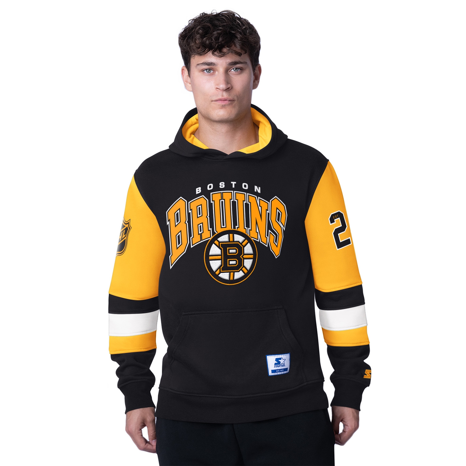 Boston Bruins Starter End Zone NHL Hoodie