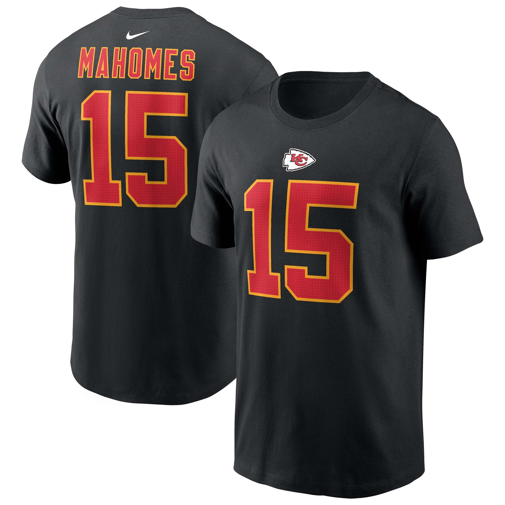 Patrick Mahomes #15 Kansas City Chiefs Nike Player NFL T-Shirt Schwarz