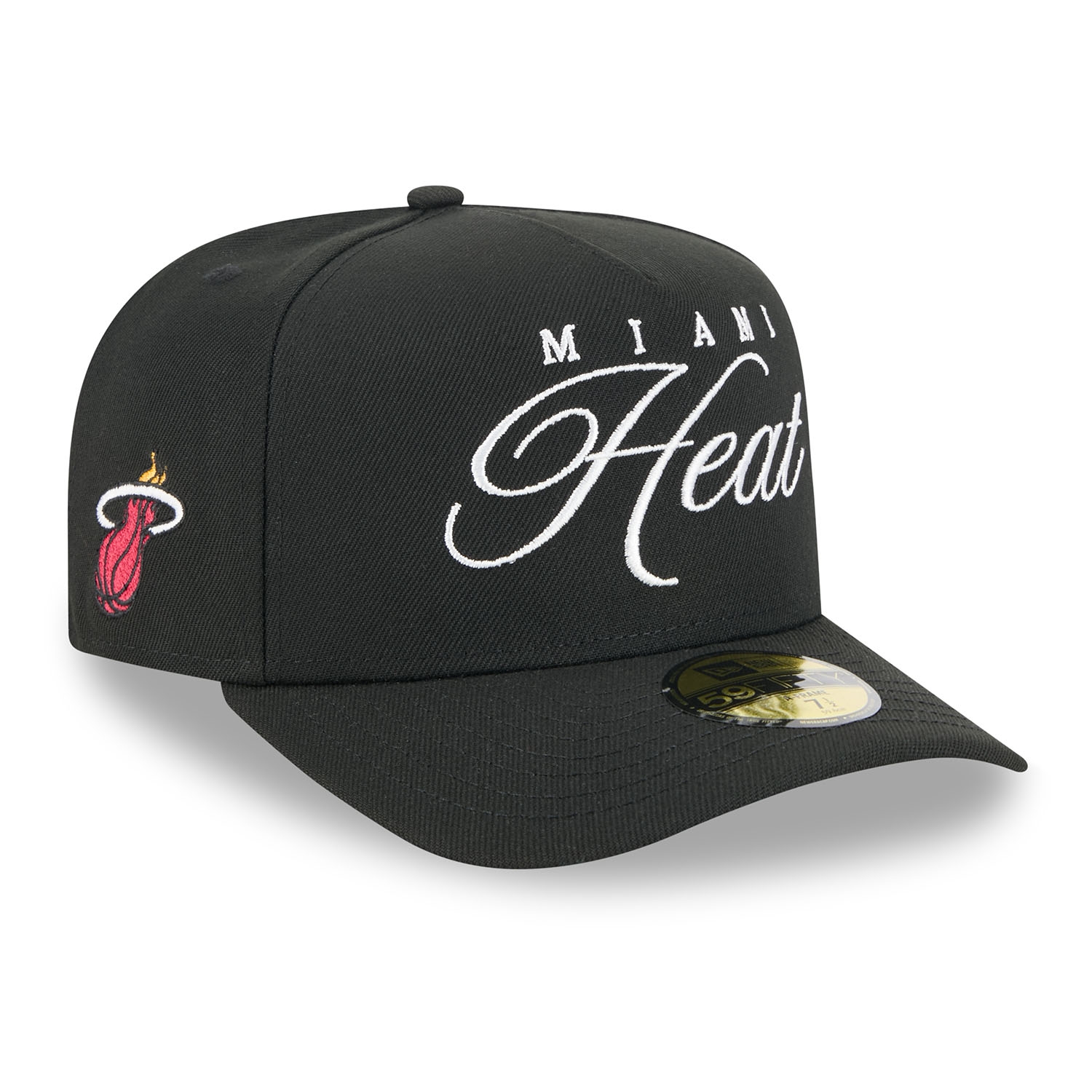 Miami Heat 2025 NBA Draft New Era 59FIFTY A-Frame Fitted Cap Schwarz