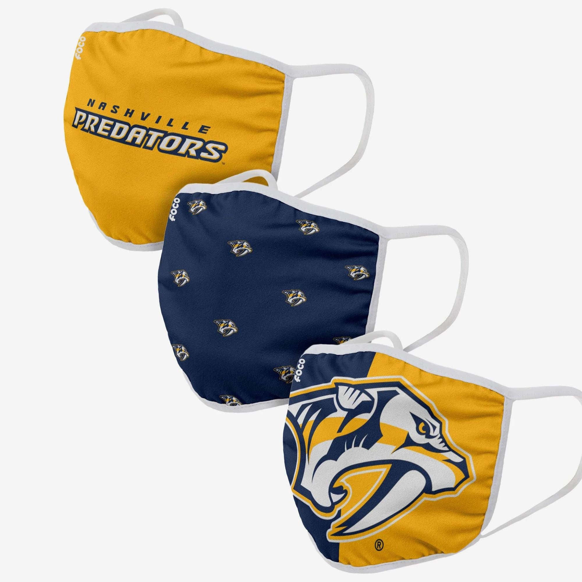 Nashville Predators Face Covering NHL Face Mask (3-Pack)