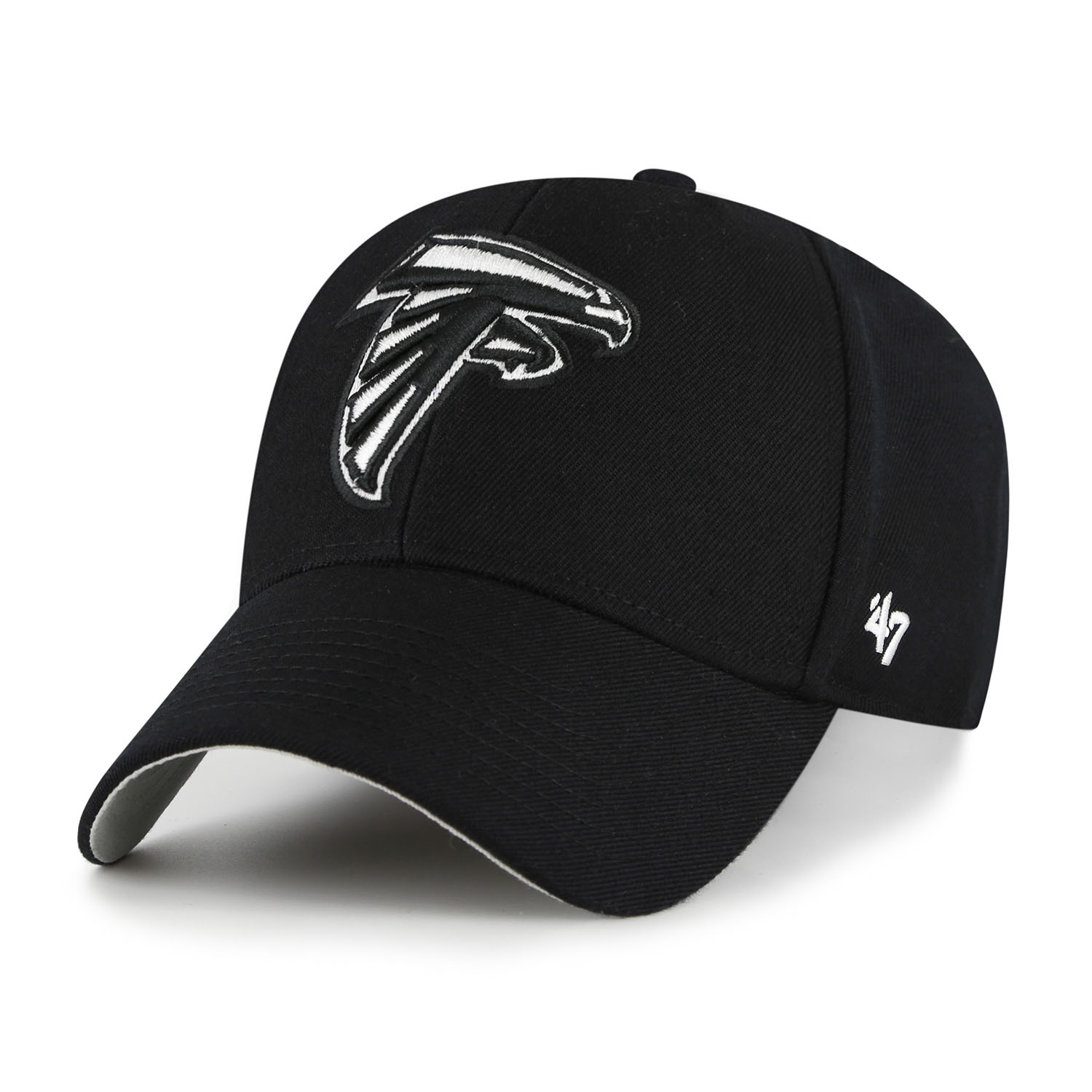 Atlanta Falcons Black & White '47 MVP Adjustable NFL Cap Schwarz