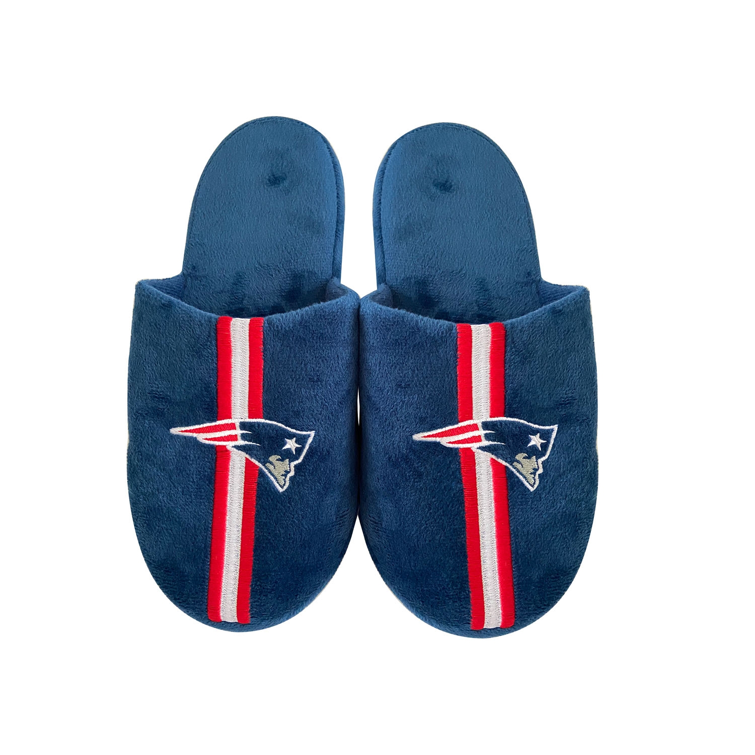 New England Patriots Team Stripe Slipper NFL Hausschuhe Navy