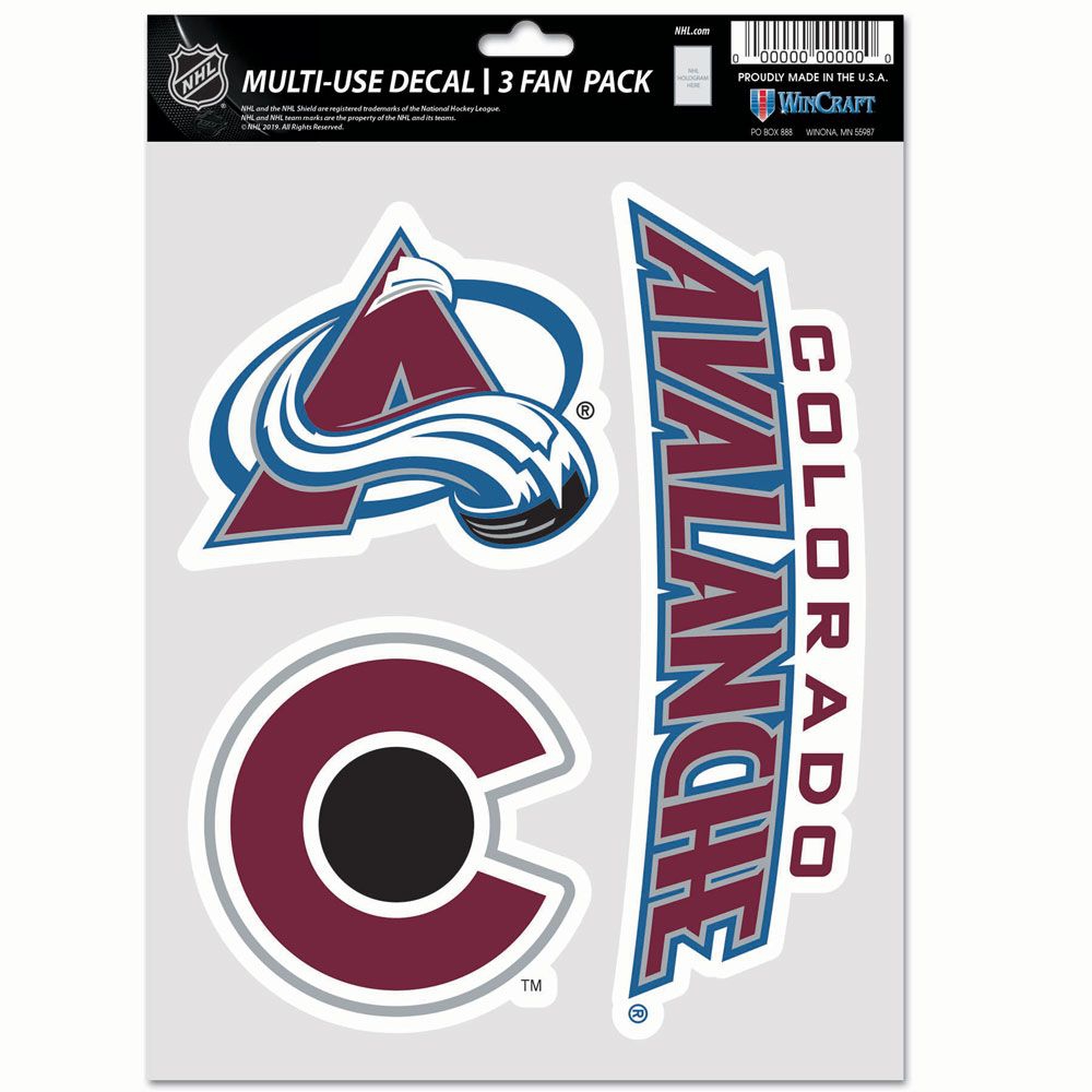 Colorado Avalanche Multi-Use NHL Aufkleber-Set (3 Stk.)