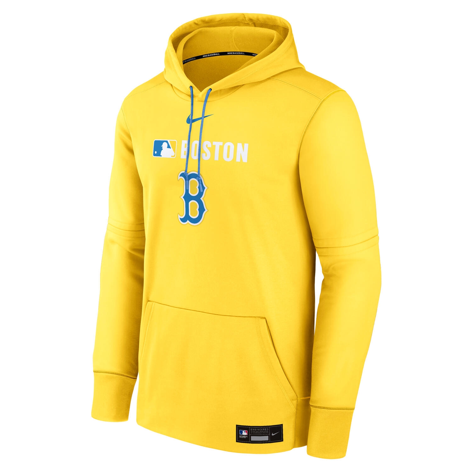 Boston Red Sox Alternate 2025 MLB Authentic Performance Therma Hoodie Gelb