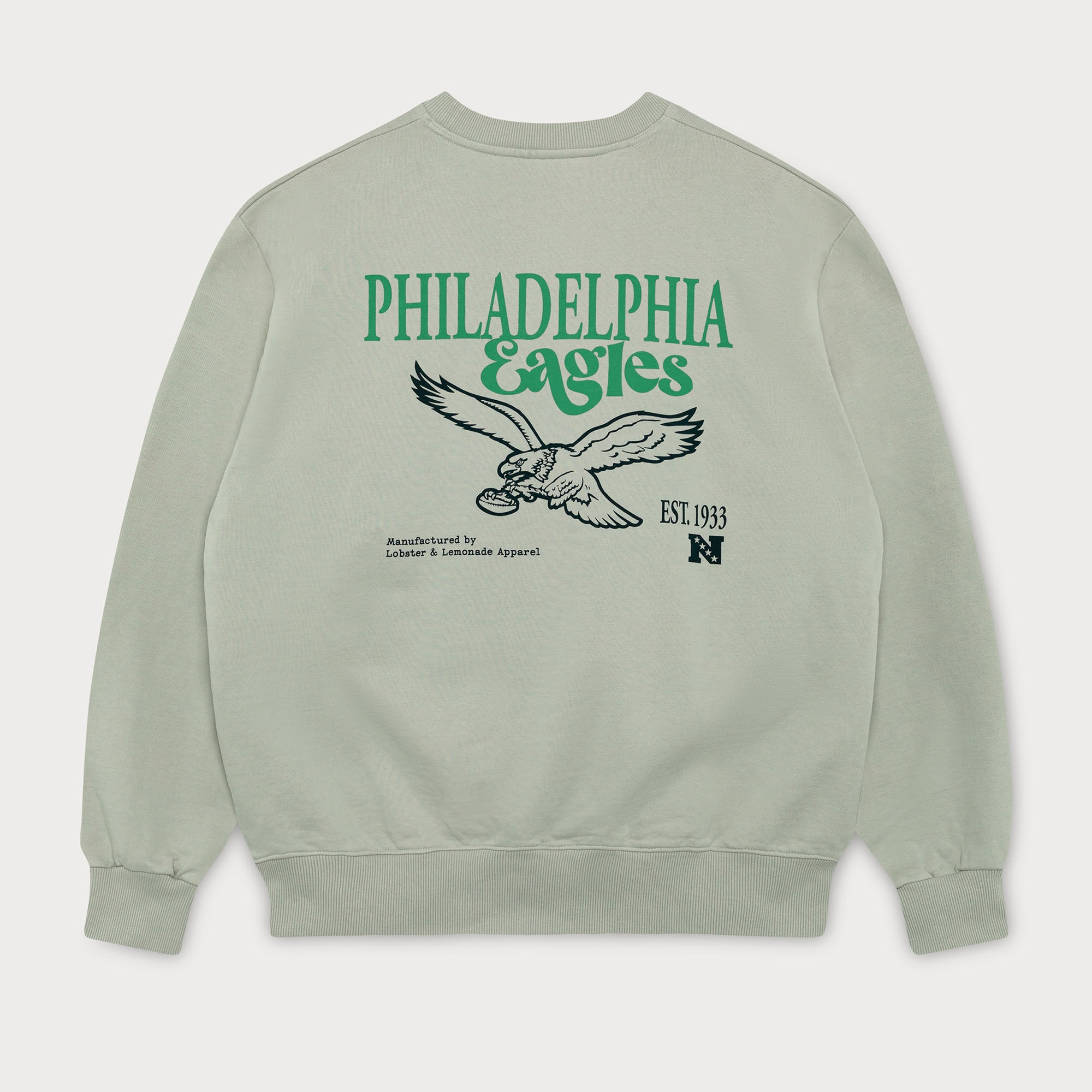 Philadelphia Eagles L&L '96 Classics NFL Crew Sweater Grau