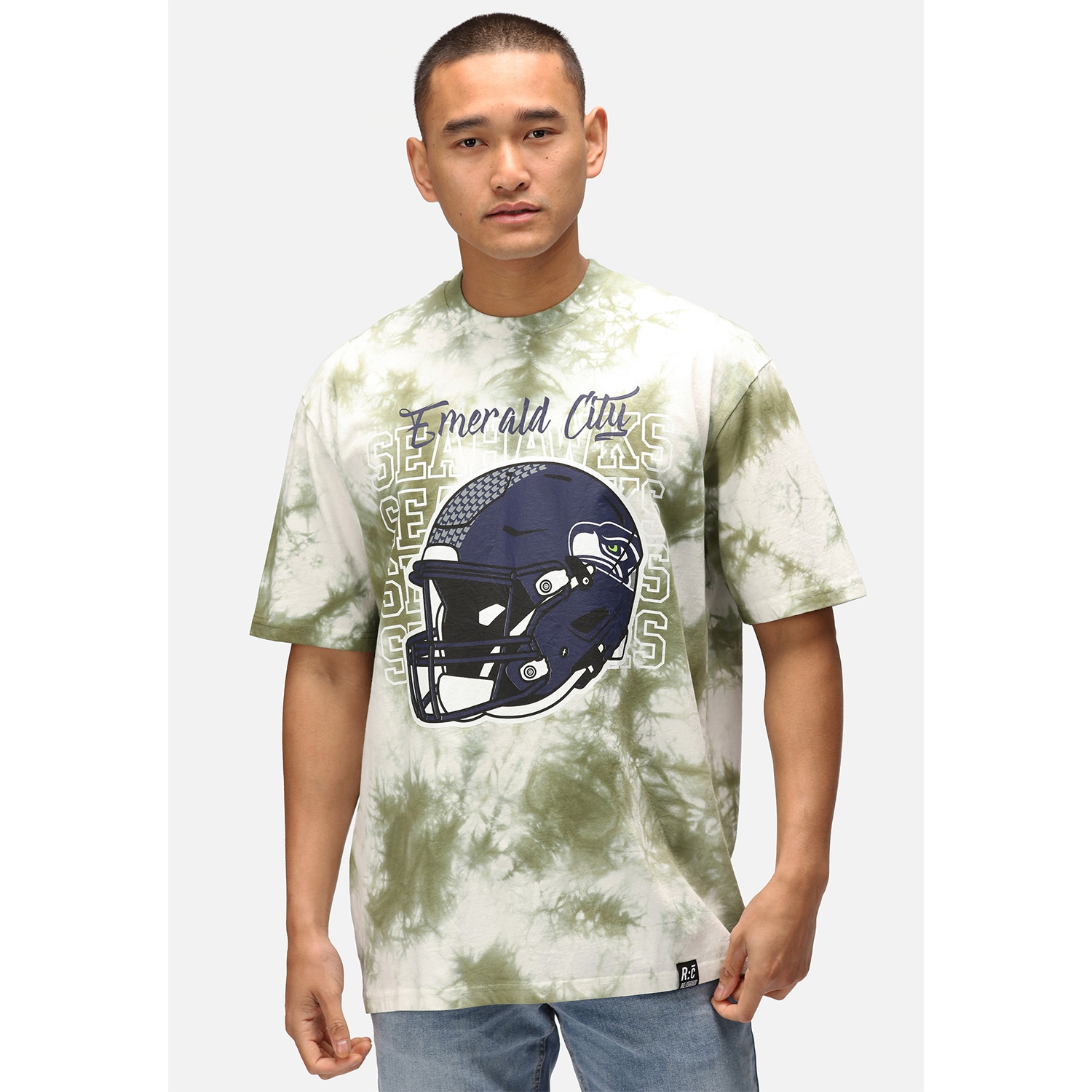 Seattle Seahawks Tie-Dye Recovered Relaxed NFL T-Shirt