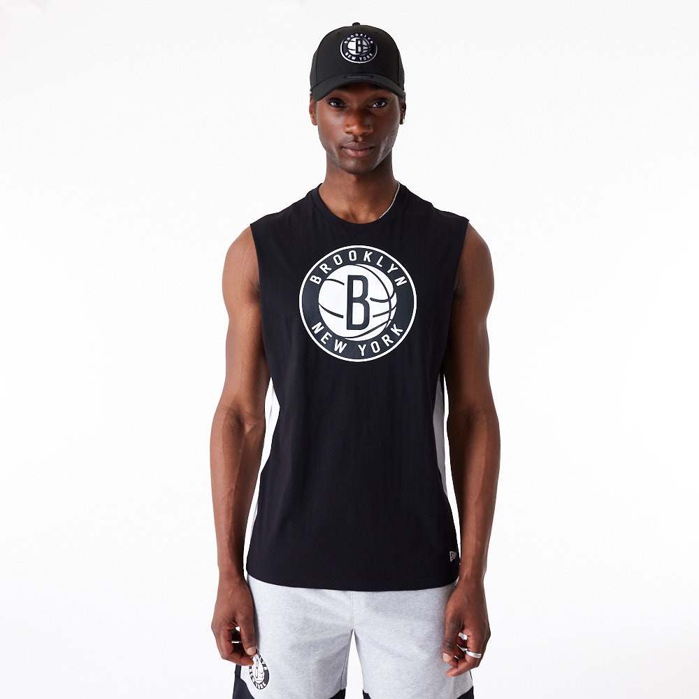 Brooklyn Nets New Era Color Block NBA Tank Top Schwarz
