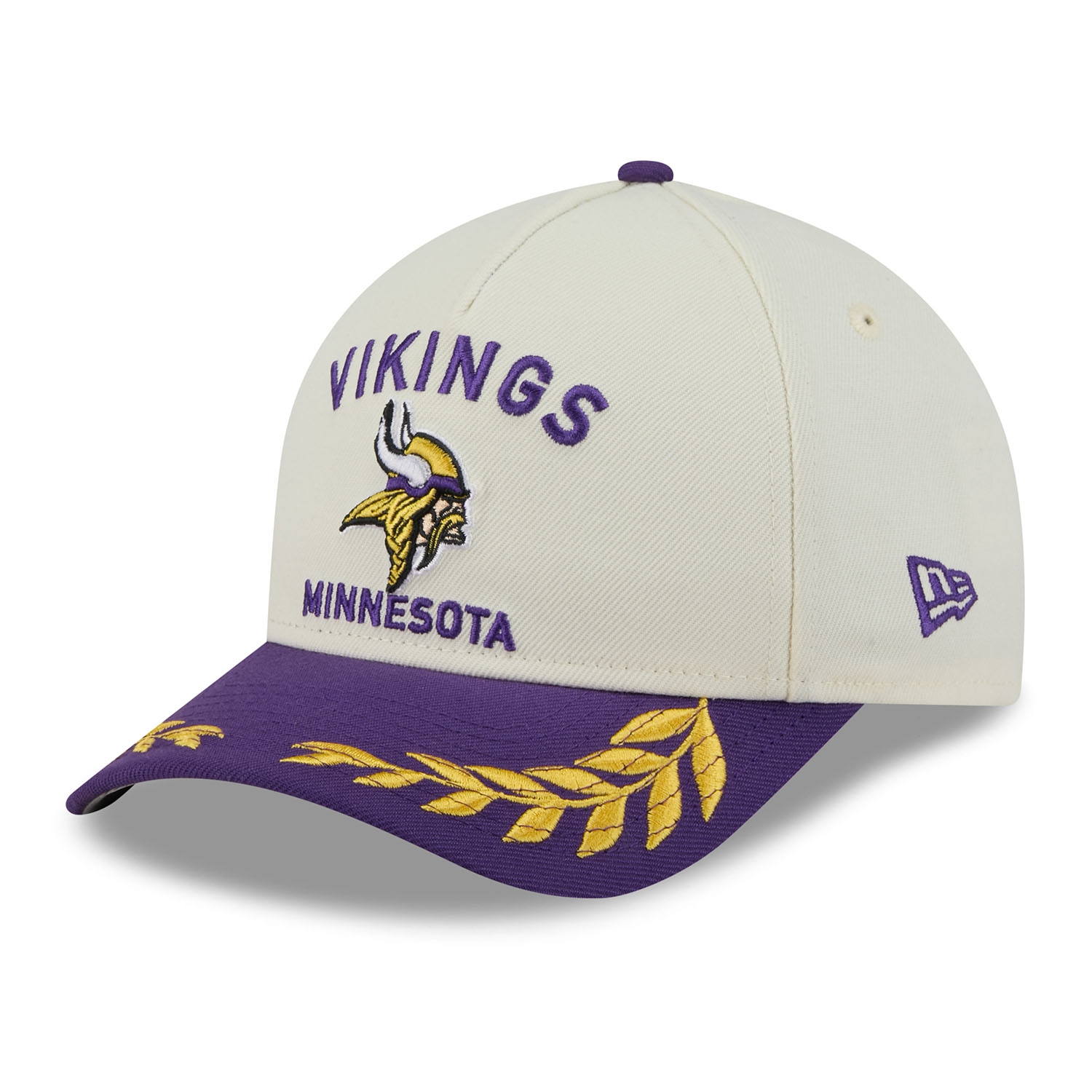 Minnesota Vikings 2025 NFL Draft 9FORTY M-Crown A-Frame Snapback Cap Cream