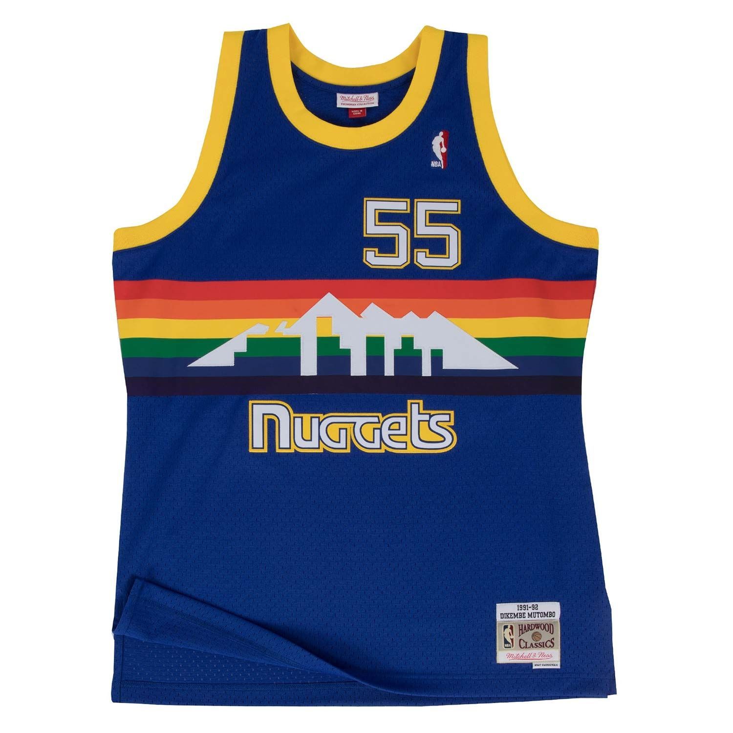 Dikembe Mutombo #55 Denver Nuggets 1991-92 Swingman NBA Jersey Blue