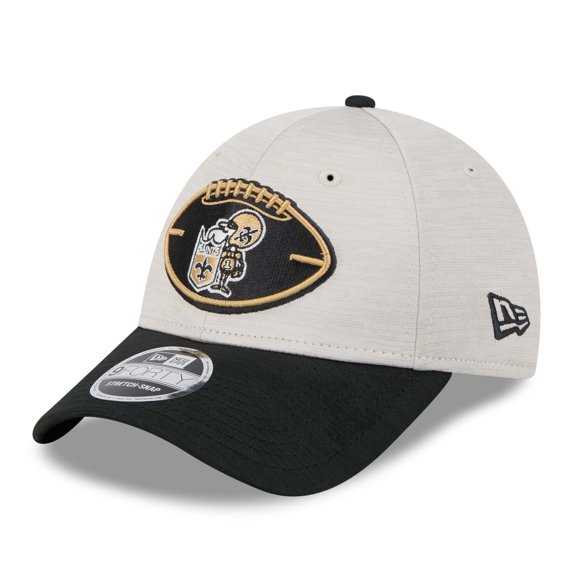 New Orleans Saints Historic 2024 NFL Sideline New Era Stretch-Snap 9FORTY Cap