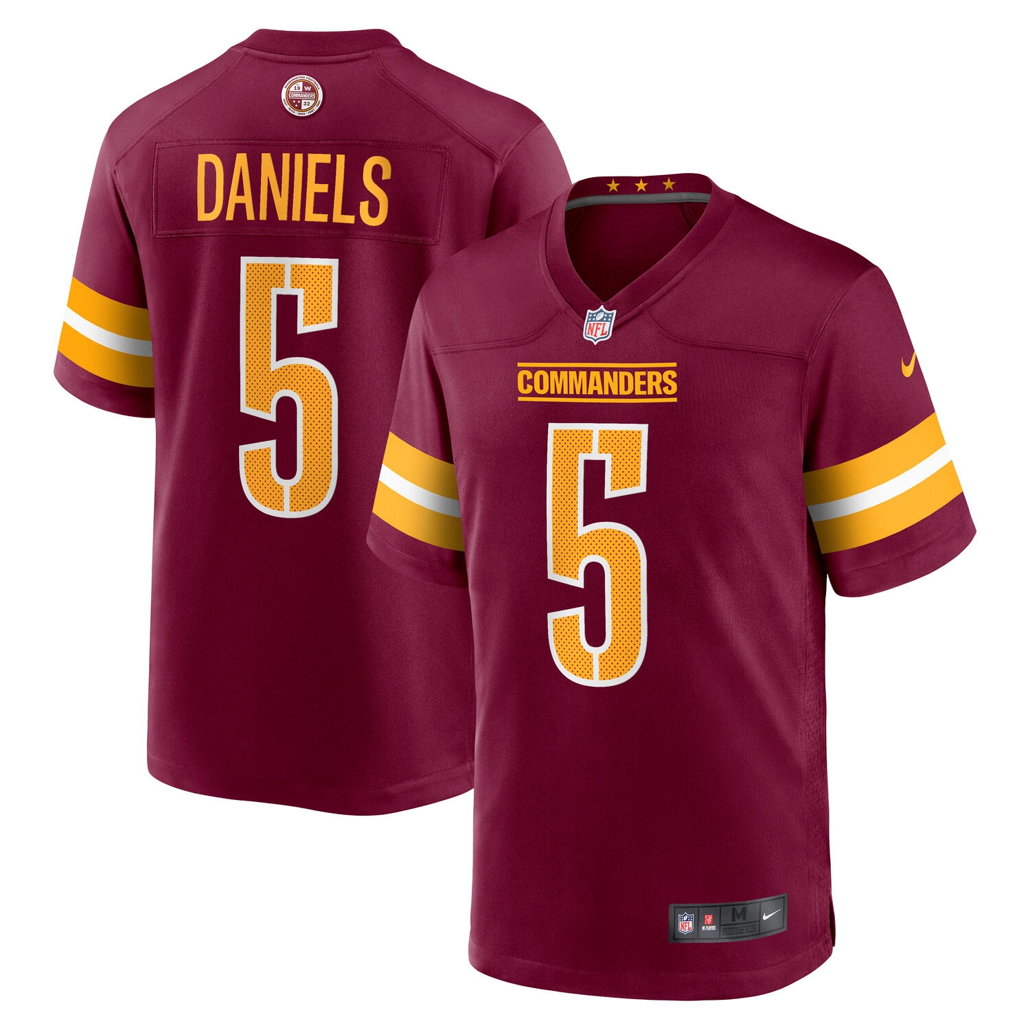 Jayden Daniels #5 Washington Commanders Nike Game NFL Jersey Burgundy