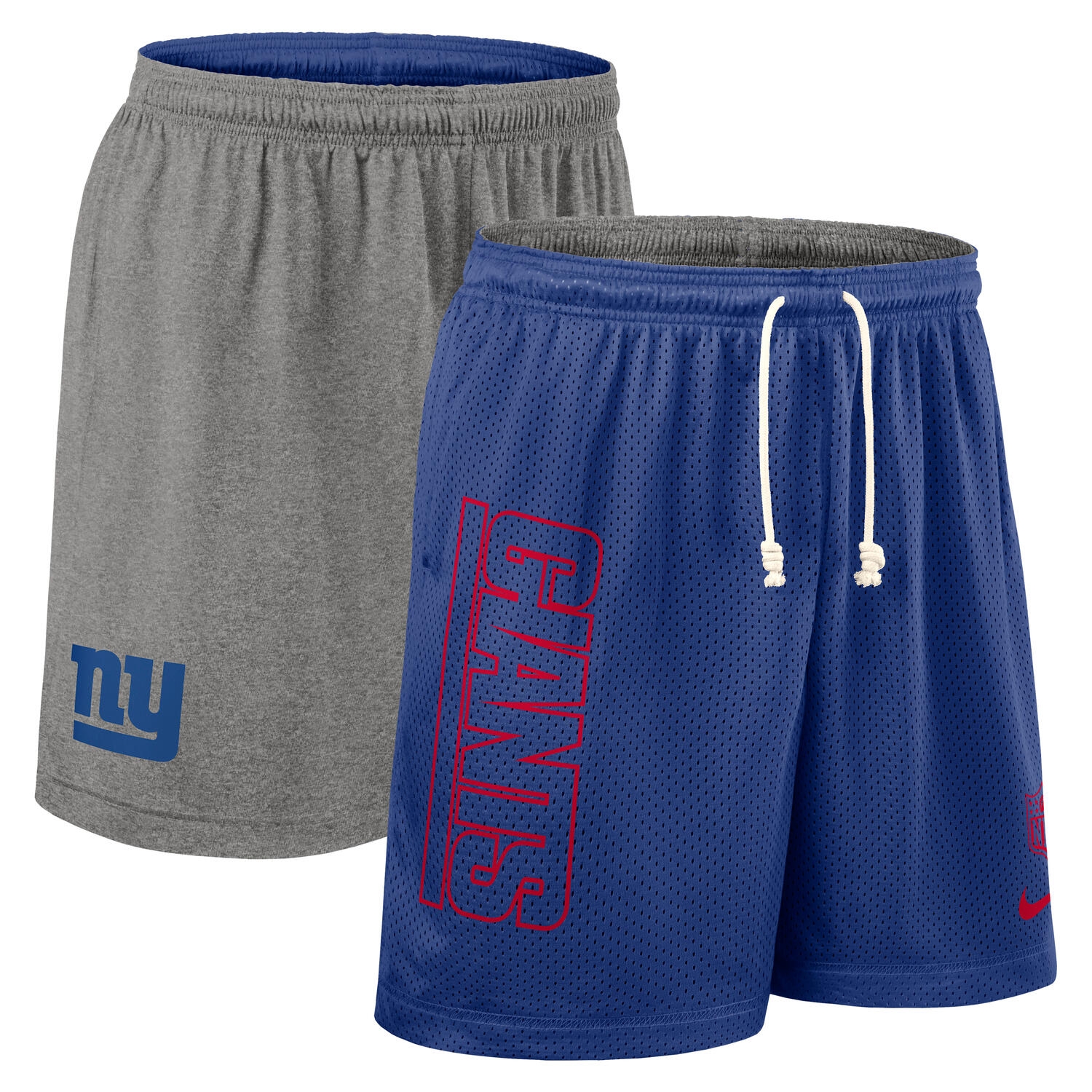 New York Giants 2025 NFL Sideline Reversible Mesh Nike Dri-FIT Shorts Blue