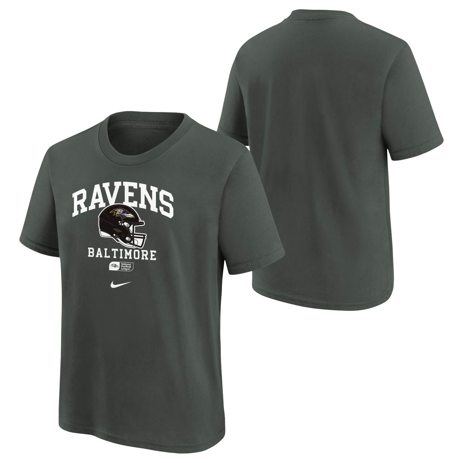 Baltimore Ravens Helmet Nike Essential NFL T-Shirt Anthracite (YOUTH)