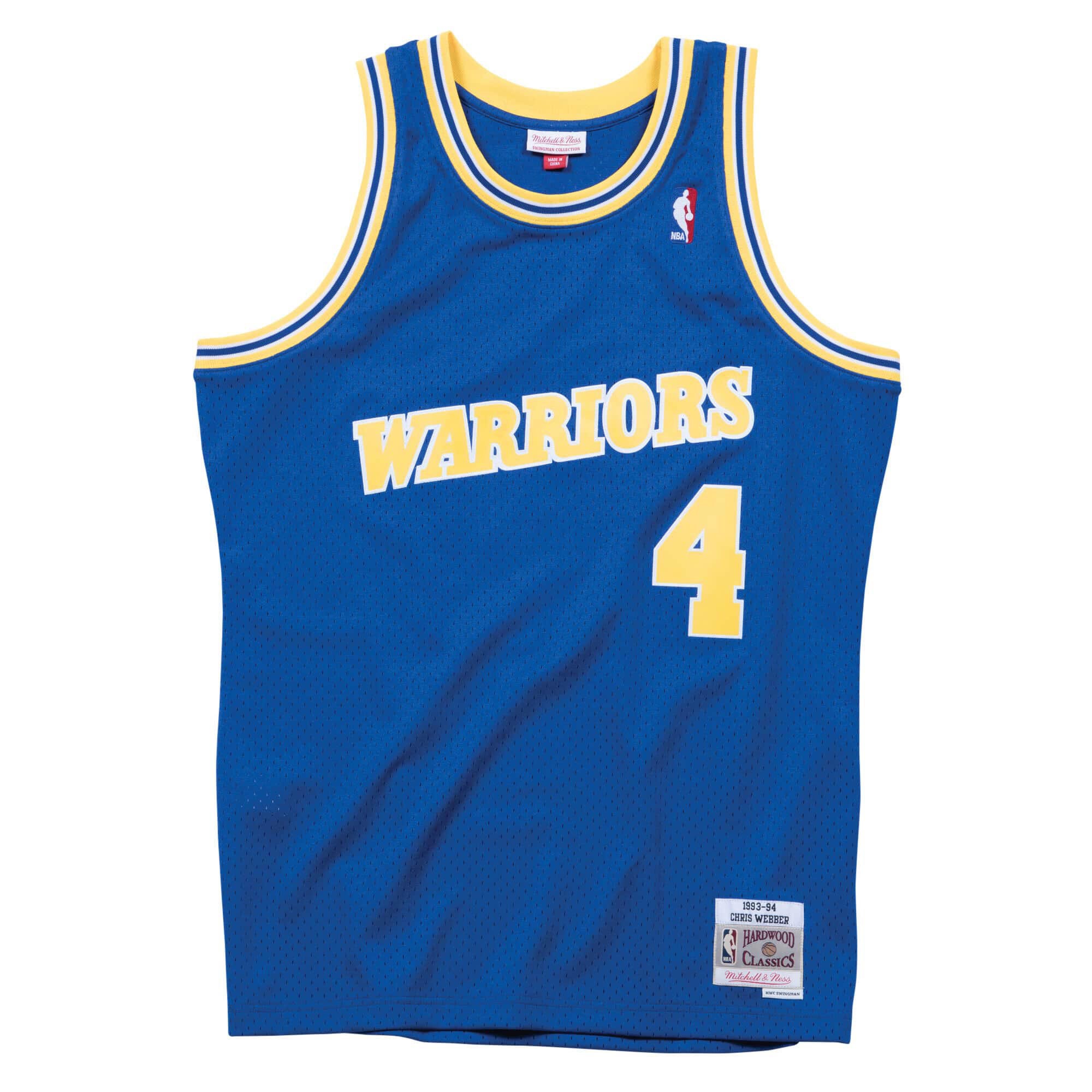 Chris Webber #4 Golden State Warriors 1993-94 Mitchell & Ness Swingman NBA Jersey Blue