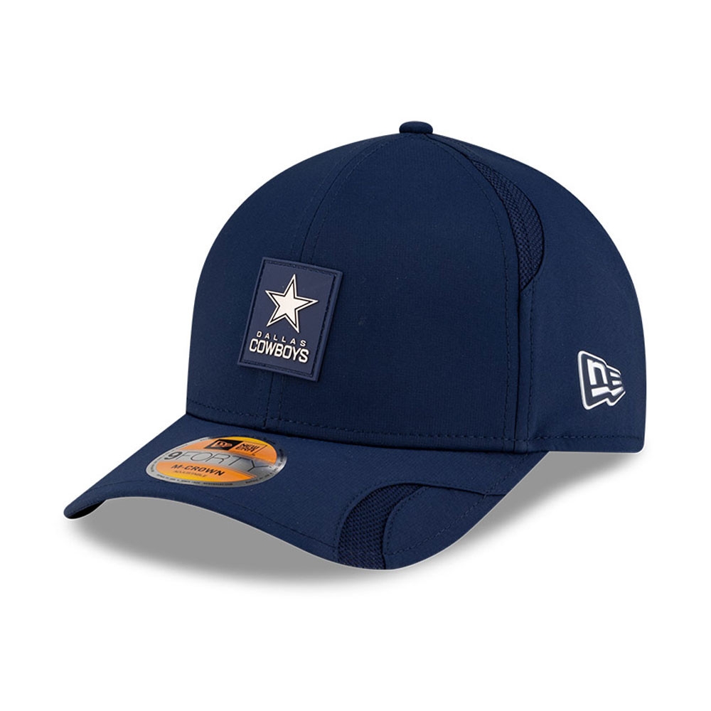 Dallas Cowboys 2025 NFL On-Field Sideline 9FORTY M-Crown Snapback Cap Navy