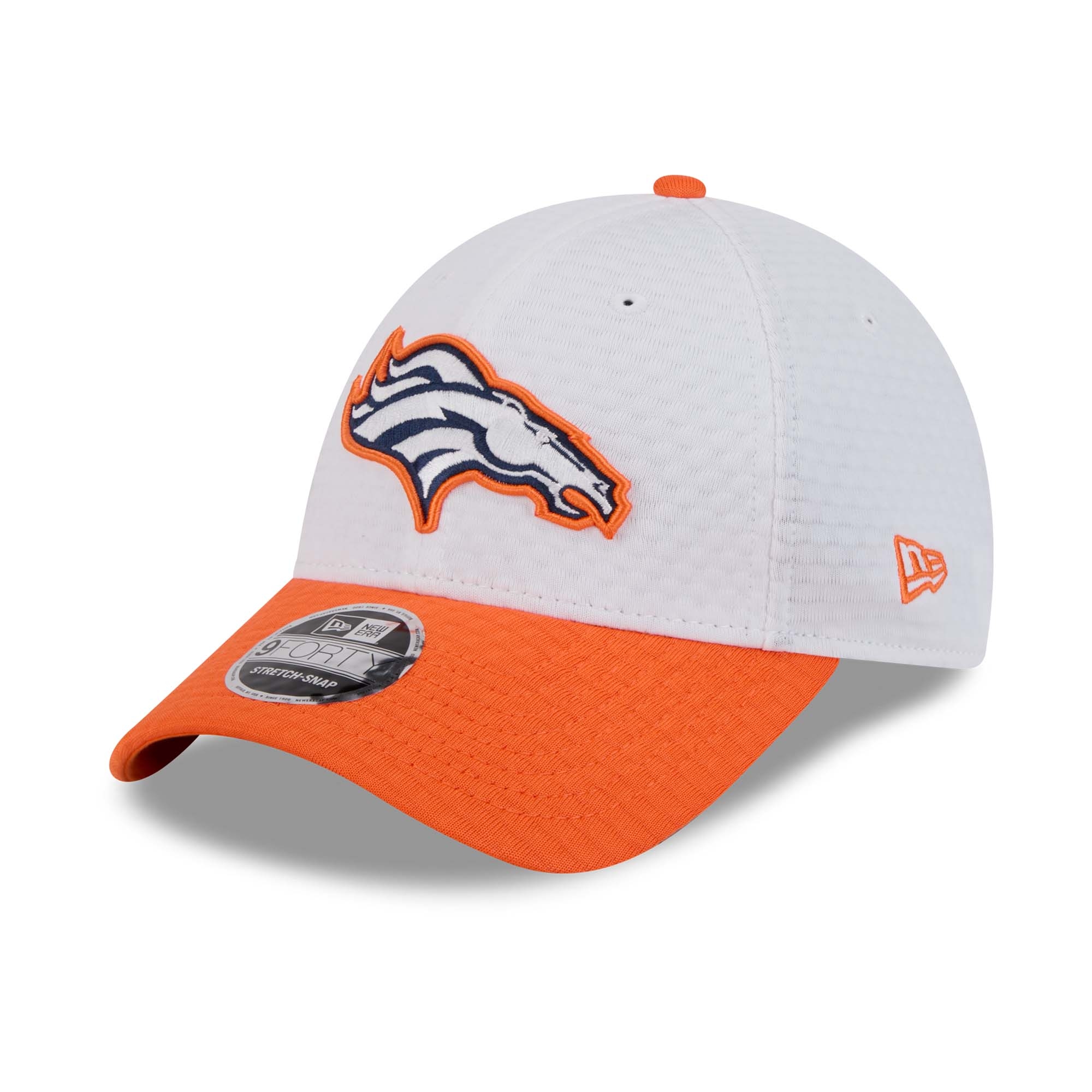 Denver Broncos 2024 NFL Training Camp New Era Stretch-Snap 9FORTY Cap Weiß