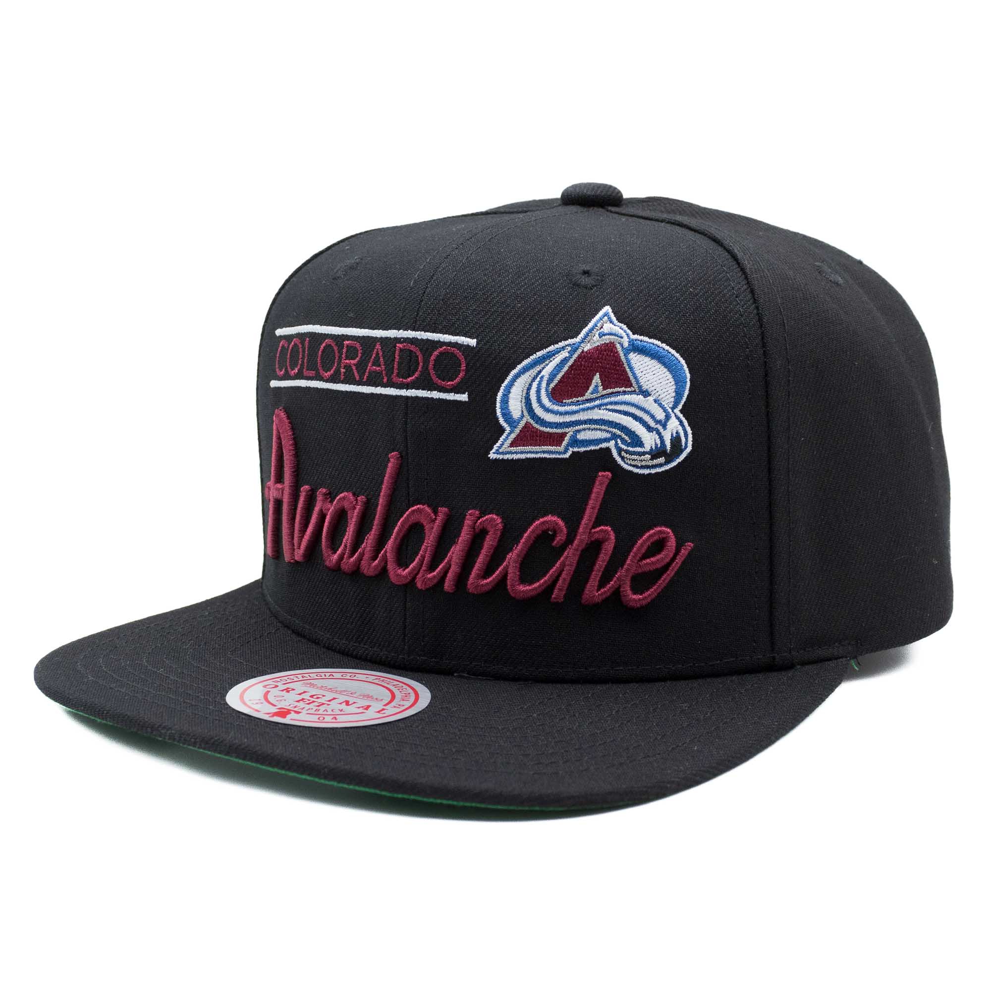 Colorado Avalanche Retro Lock Up Mitchell & Ness Snapback NHL Cap Schwarz