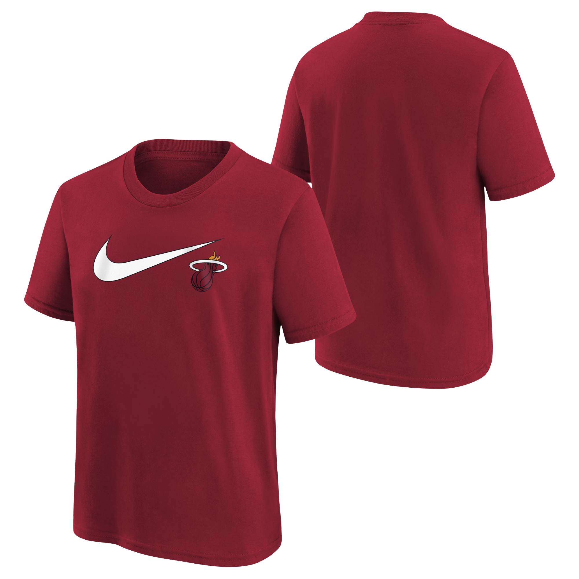 Miami Heat Nike Swoosh Logo NBA T-Shirt Rot (YOUTH)