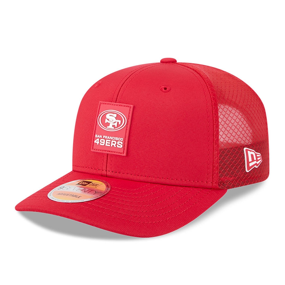 San Francisco 49ers 2025 NFL On-Field Sideline 9SEVENTY Trucker Snapback Cap Rot