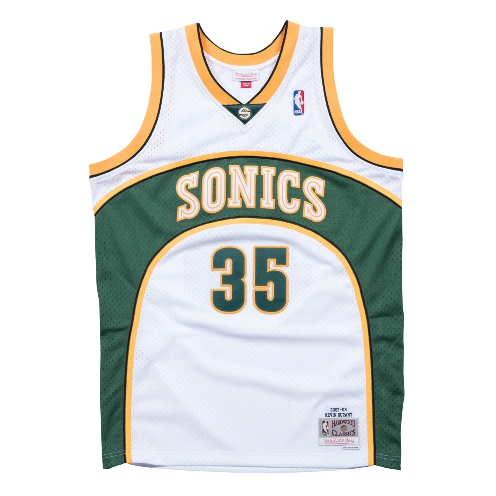 Kevin Durant #35 Seattle SuperSonics 2007-08 Mitchell & Ness Swingman NBA Trikot Weiß
