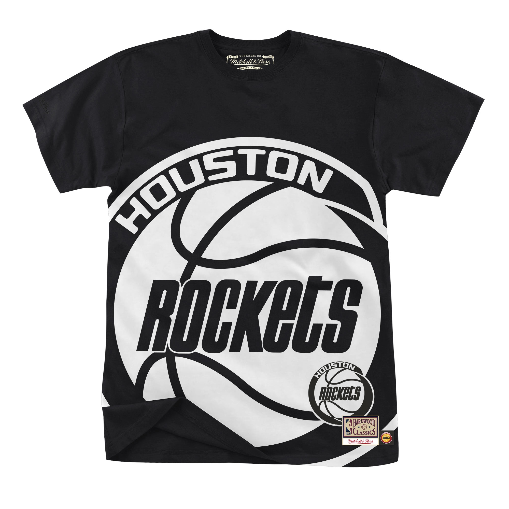 Houston Rockets Big Face 3.0 Heavyweight Mitchell & Ness NBA T-Shirt Black