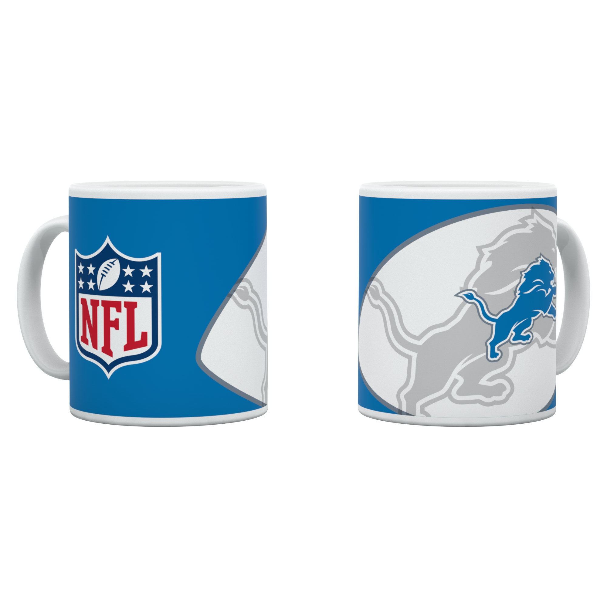 Detroit Lions Shadow Logo & Shield NFL Becher (330 ml)