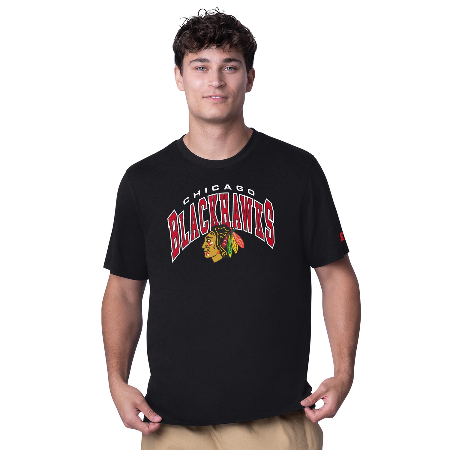 Chicago Blackhawks Starter Drop The Puck NHL T-Shirt Schwarz