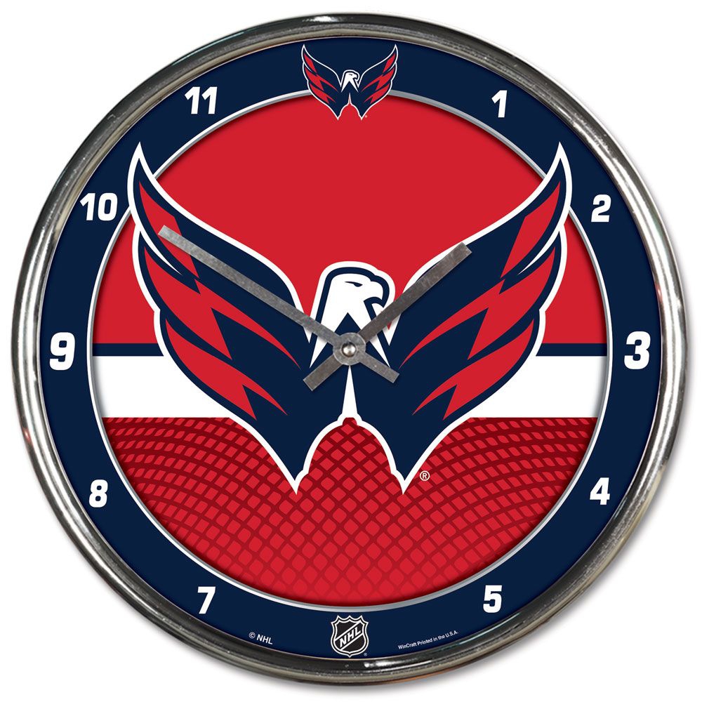 Washington Capitals Chrome NHL Wall Clock