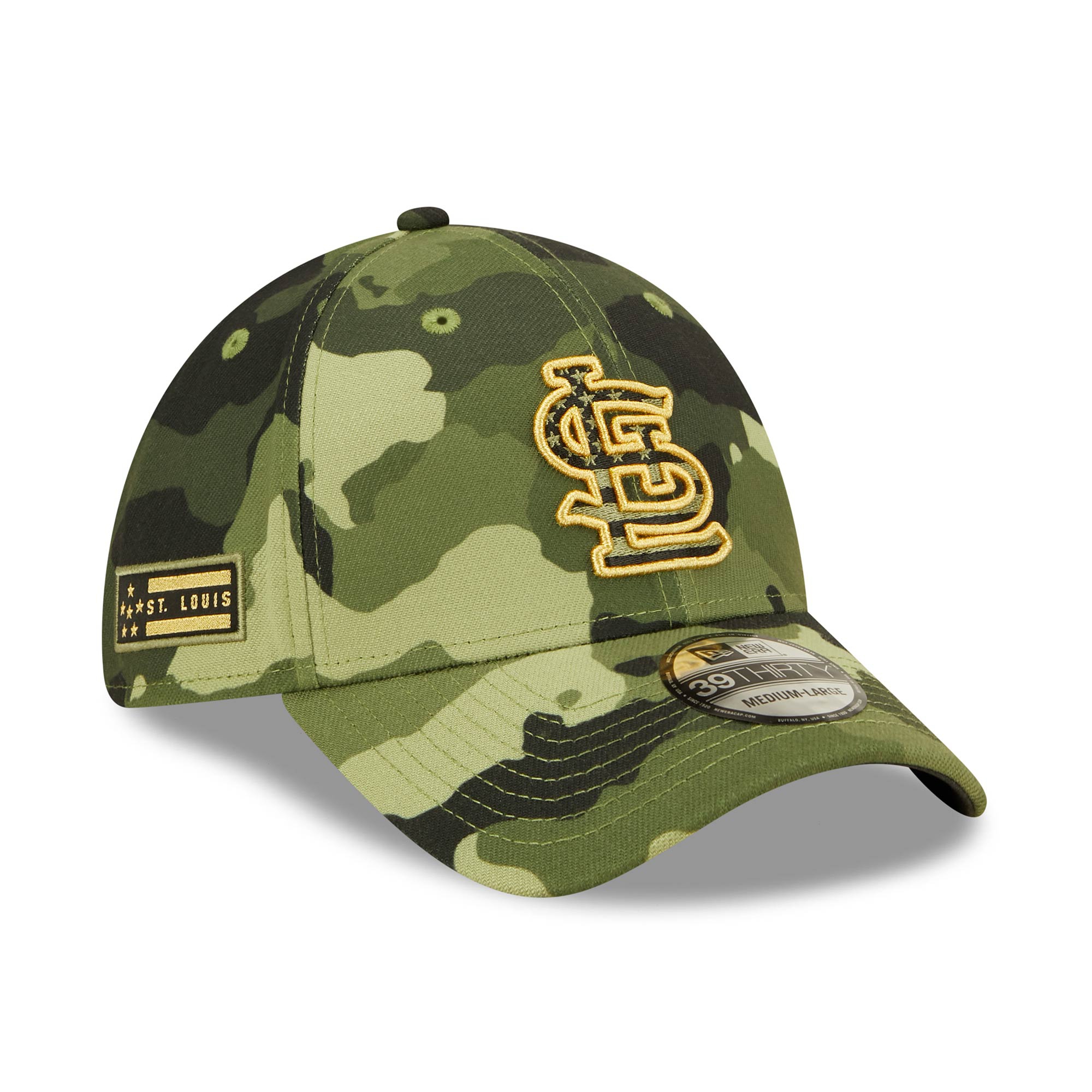 St. Louis Cardinals 2022 MLB Armed Forces New Era 39THIRTY Flex Cap