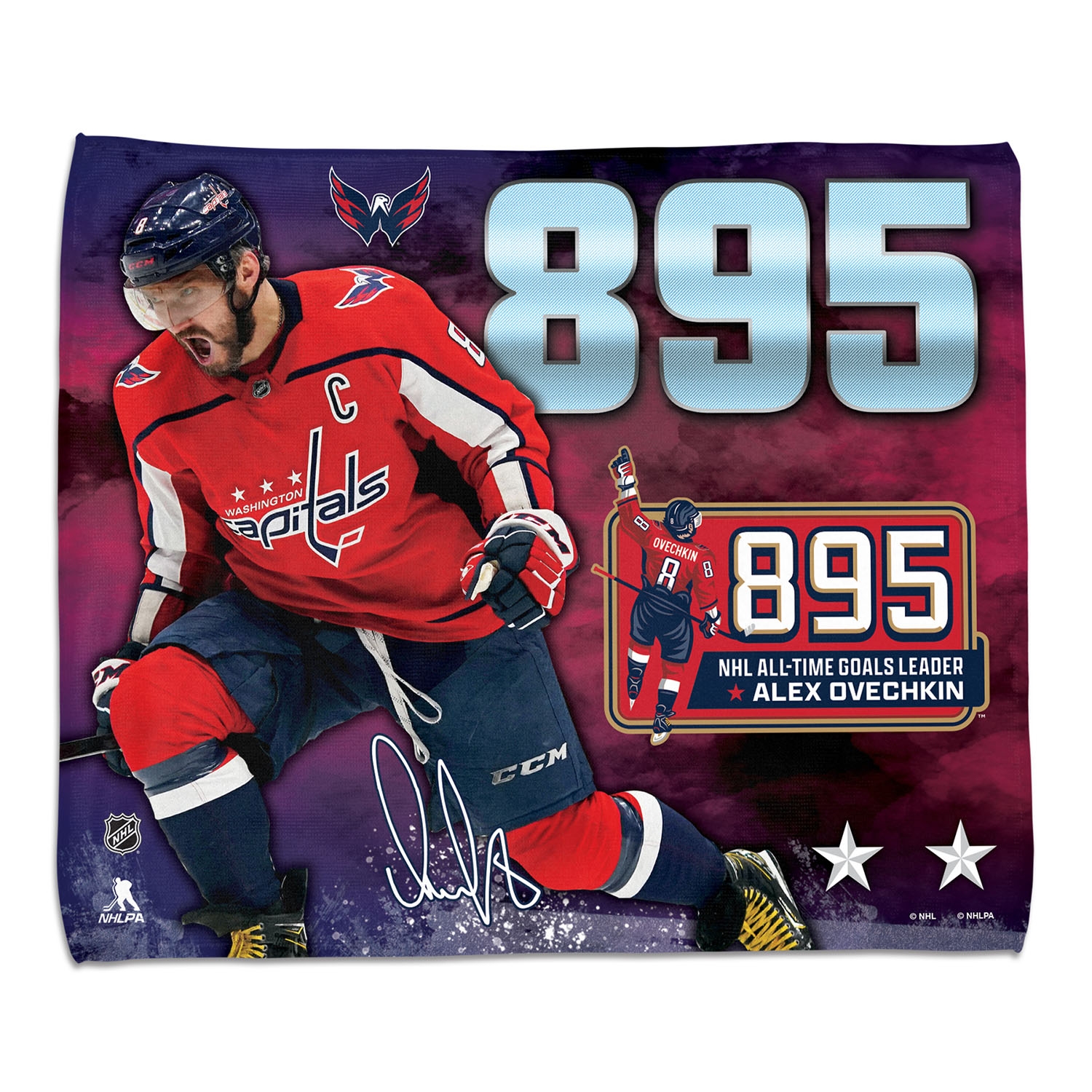 Alex Ovechkin 895 Goals Record NHL Rally Towel