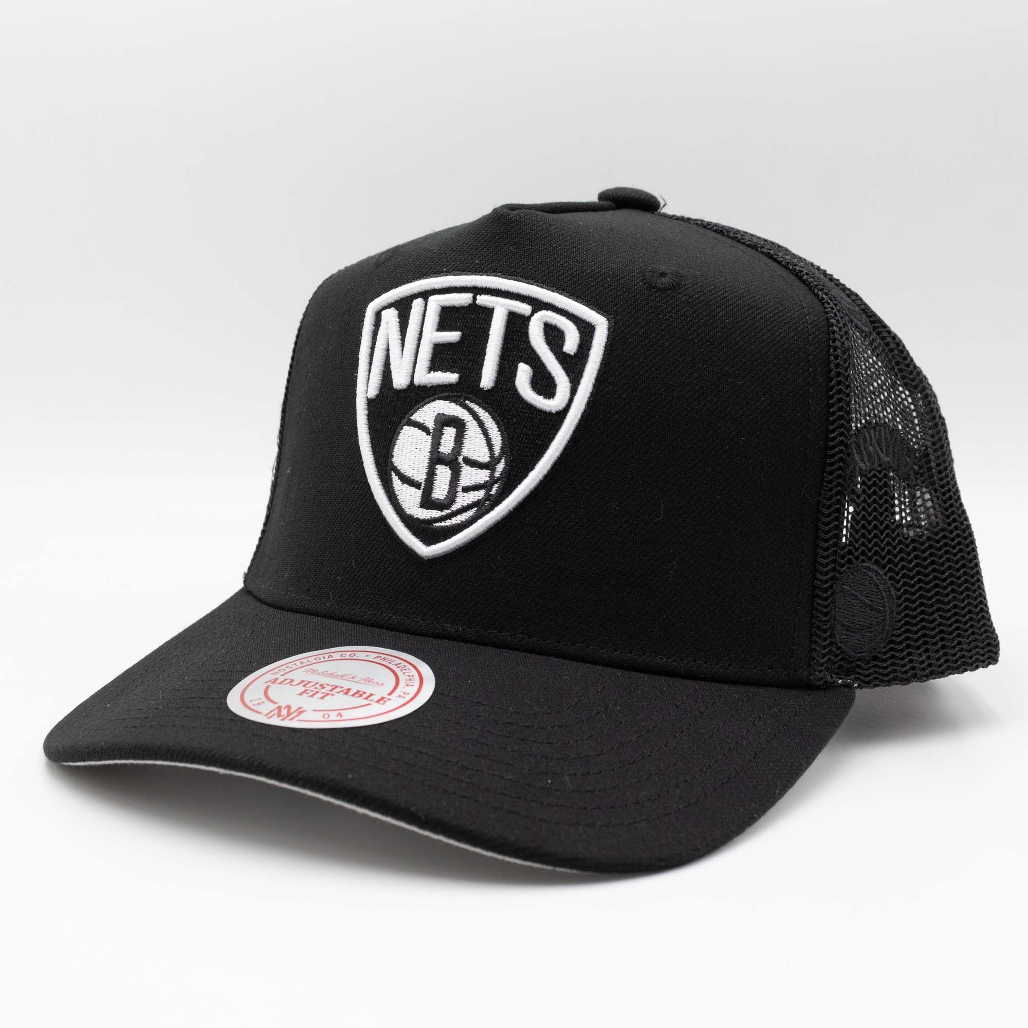 Brooklyn Nets Mitchell & Ness Monogram NBA Trucker Cap Schwarz