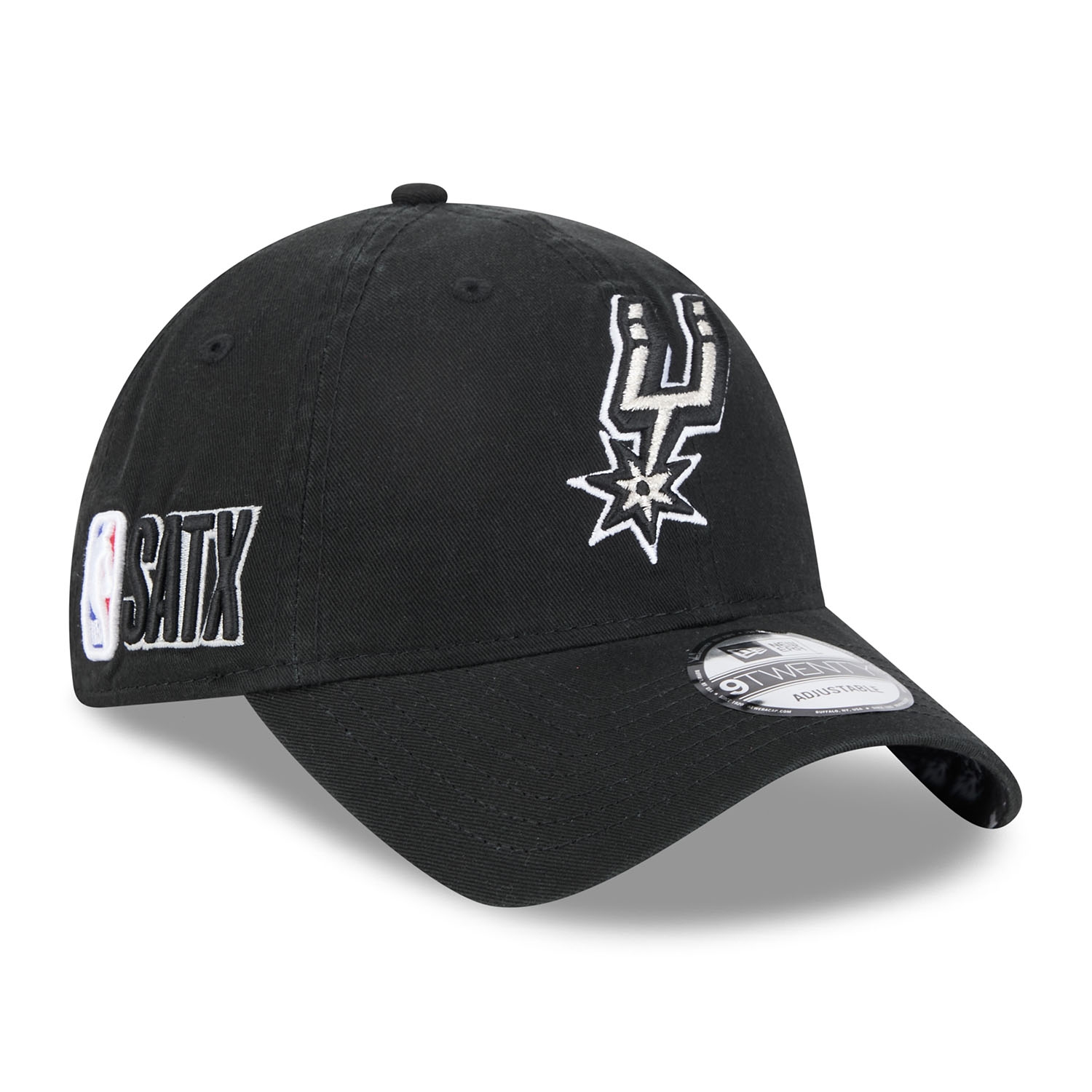 San Antonio Spurs 2024 NBA Tip-Off New Era 9TWENTY Adjustable Cap Schwarz