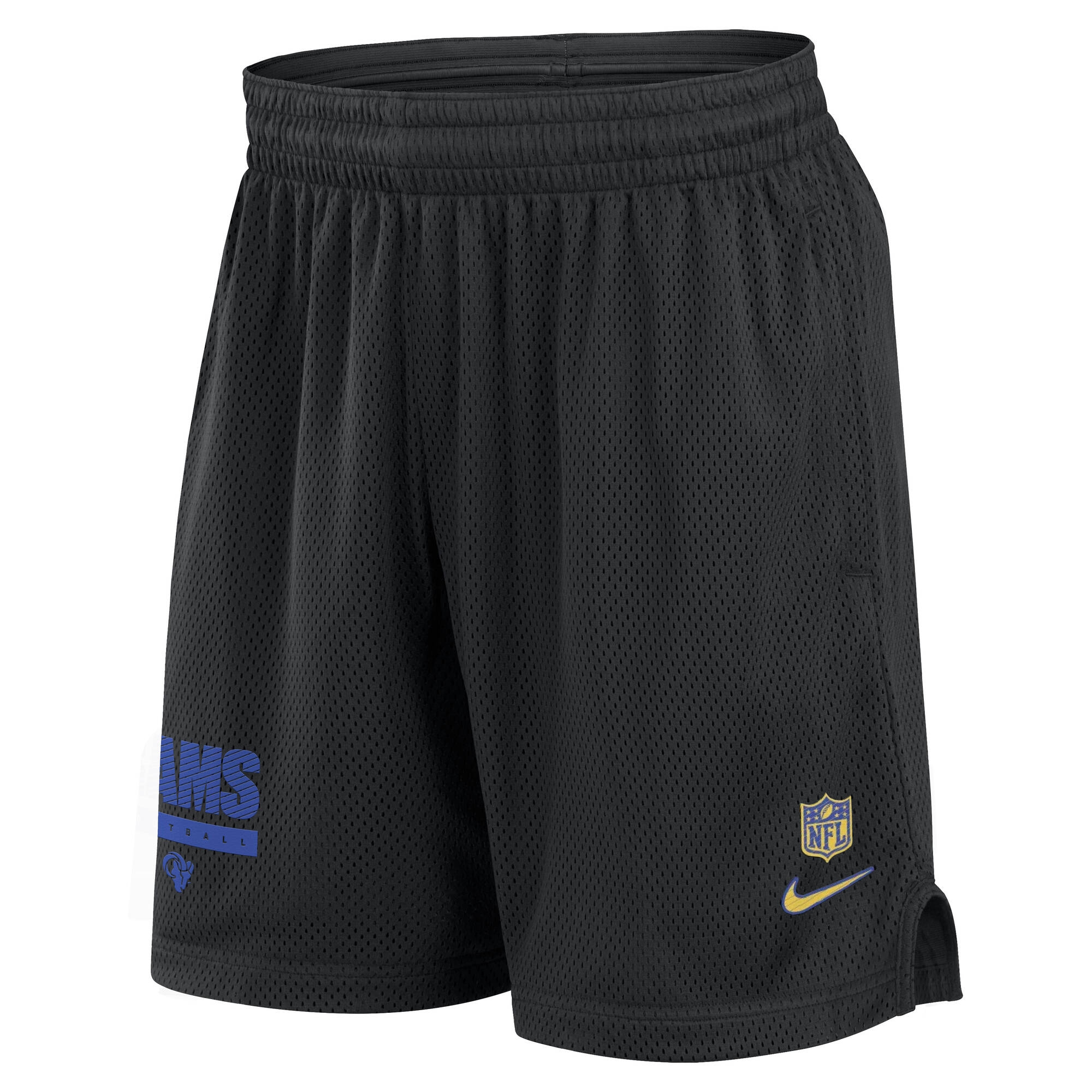 Los Angeles Rams 2024 NFL Sideline Mesh Nike Dri-FIT Shorts Schwarz