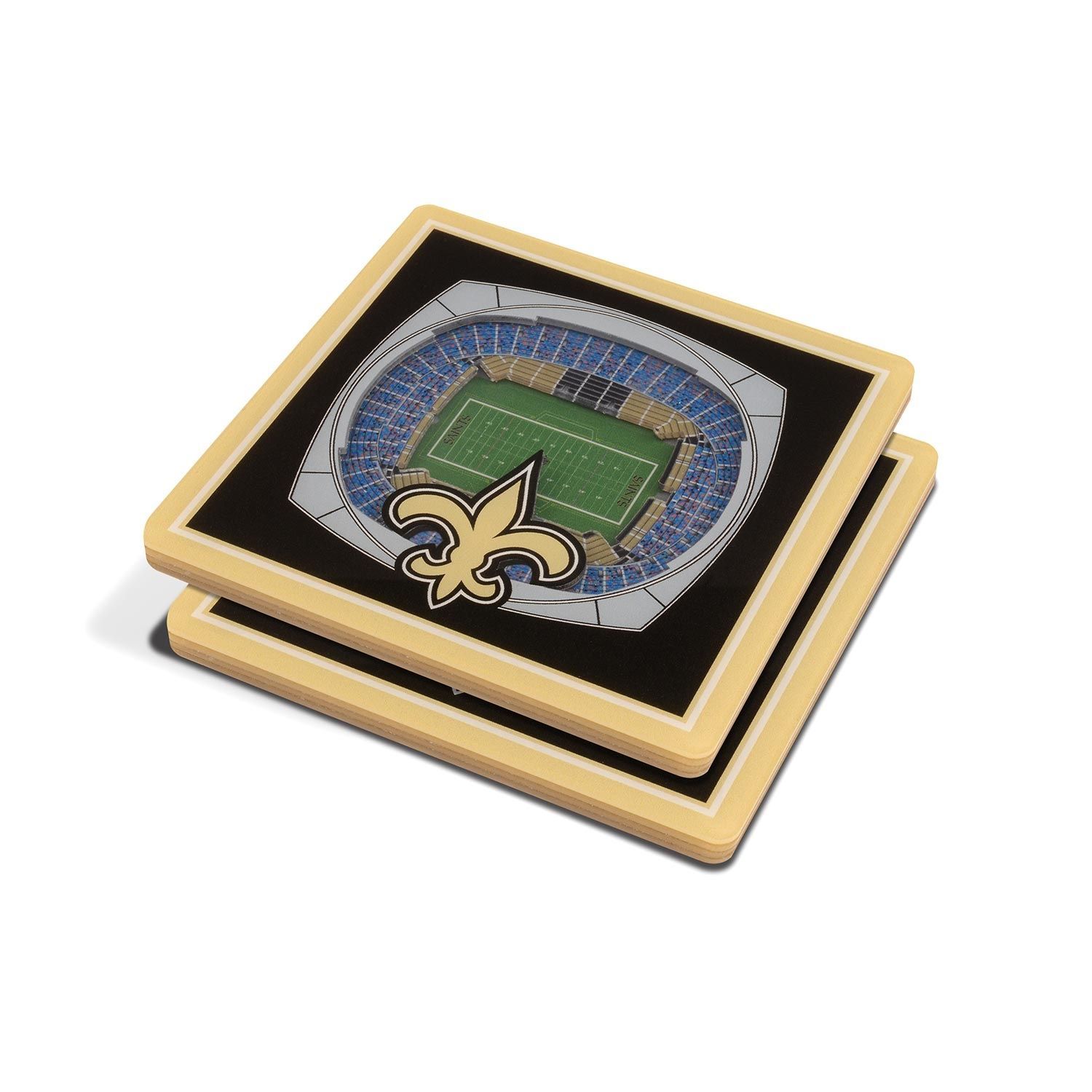 New Orleans Saints YouTheFan 3D NFL Stadium Untersetzer (2 Stück)