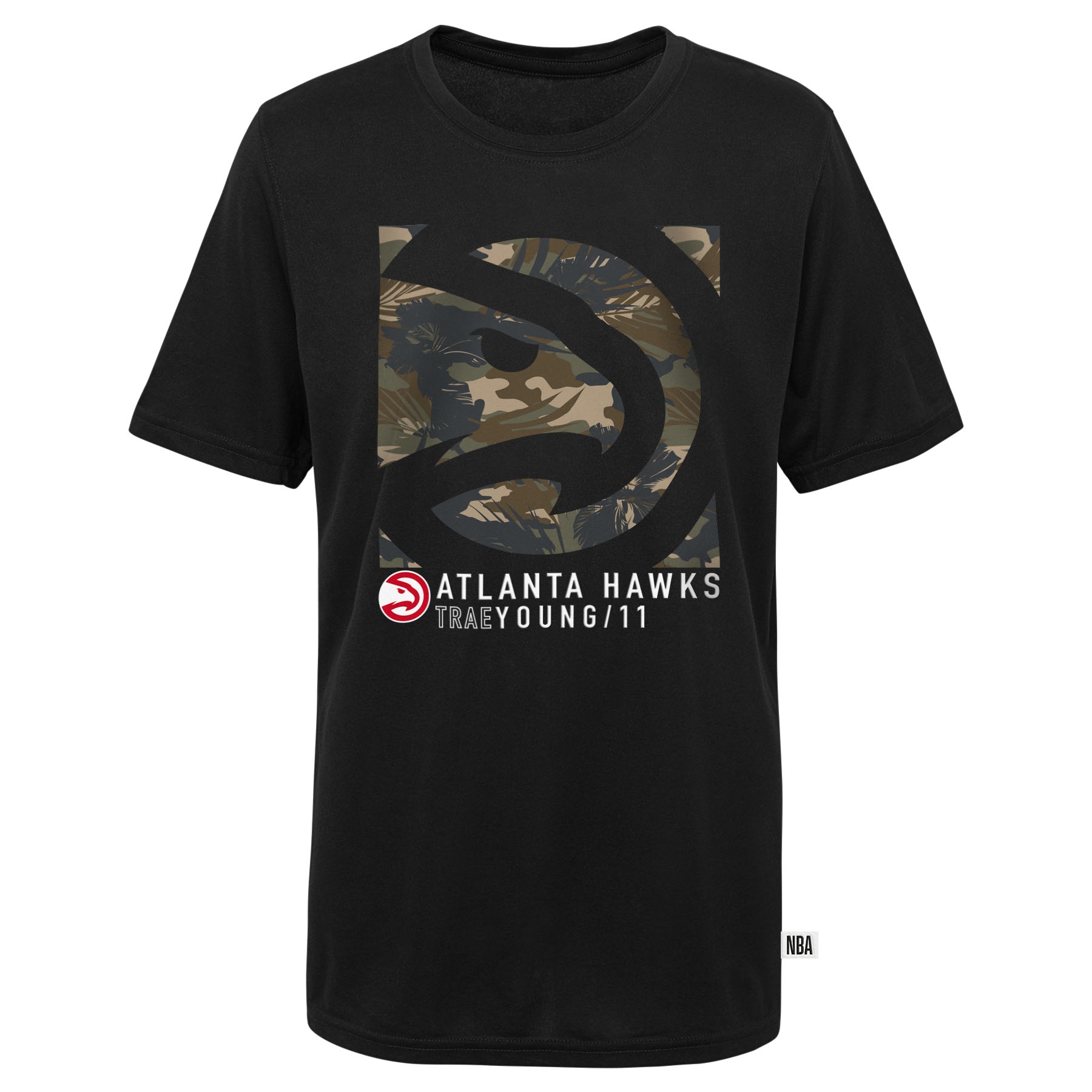 Atlanta Hawks Trae Young Camo Logo NBA T-Shirt Schwarz