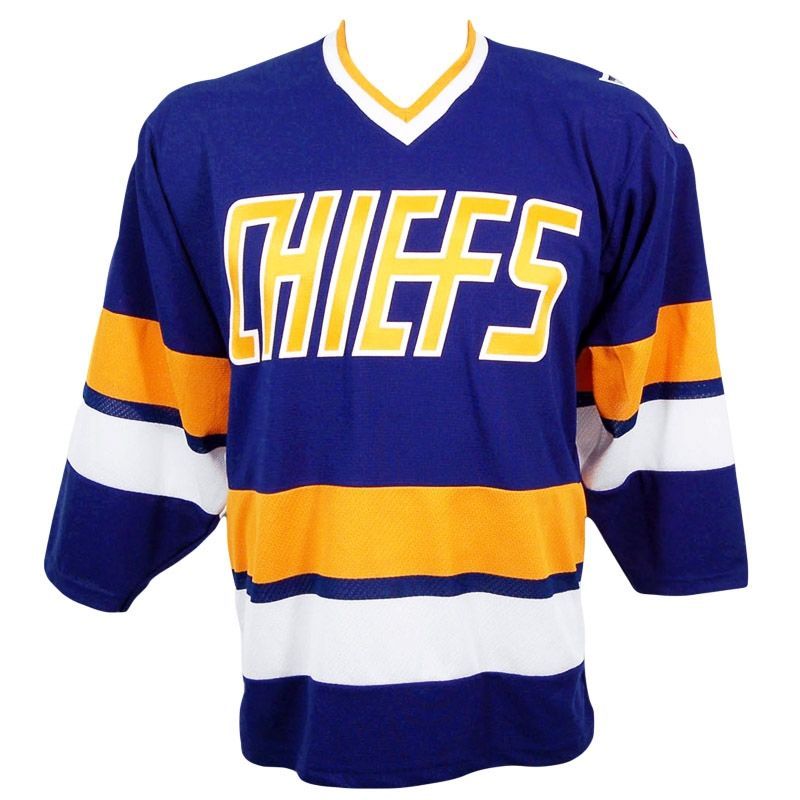 Slapshot Charlestown Chiefs Replica Away Eishockey Trikot Blau