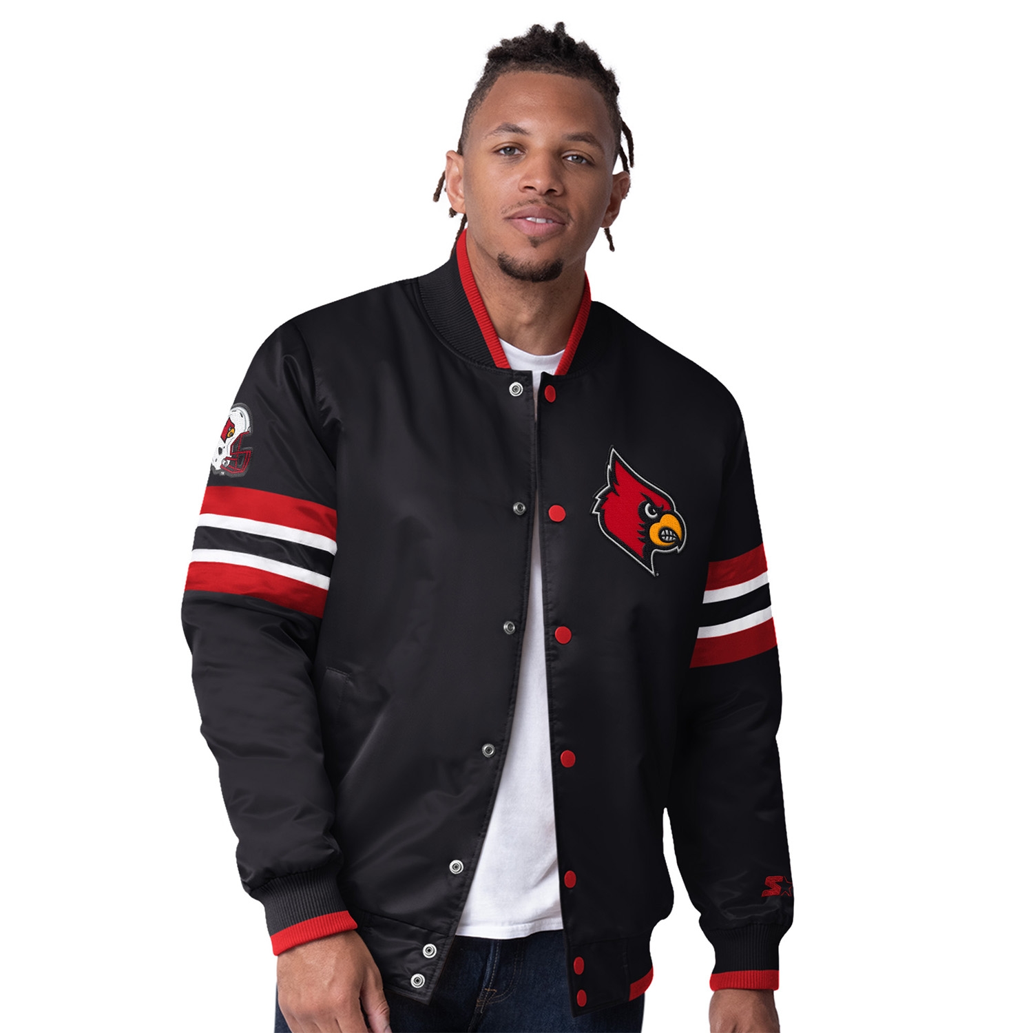 Louisville Cardinals Starter Scout Varsity NCAA Jacke Schwarz