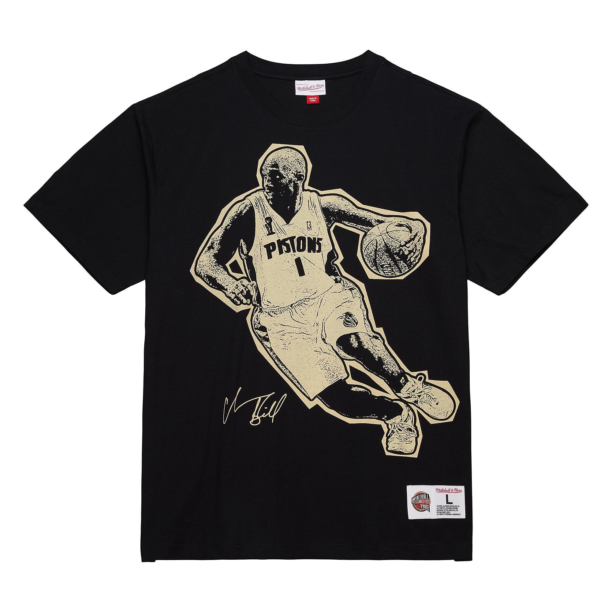 Chauncey Billups 2024 Hall of Fame Mitchell & Ness Premium NBA T-Shirt