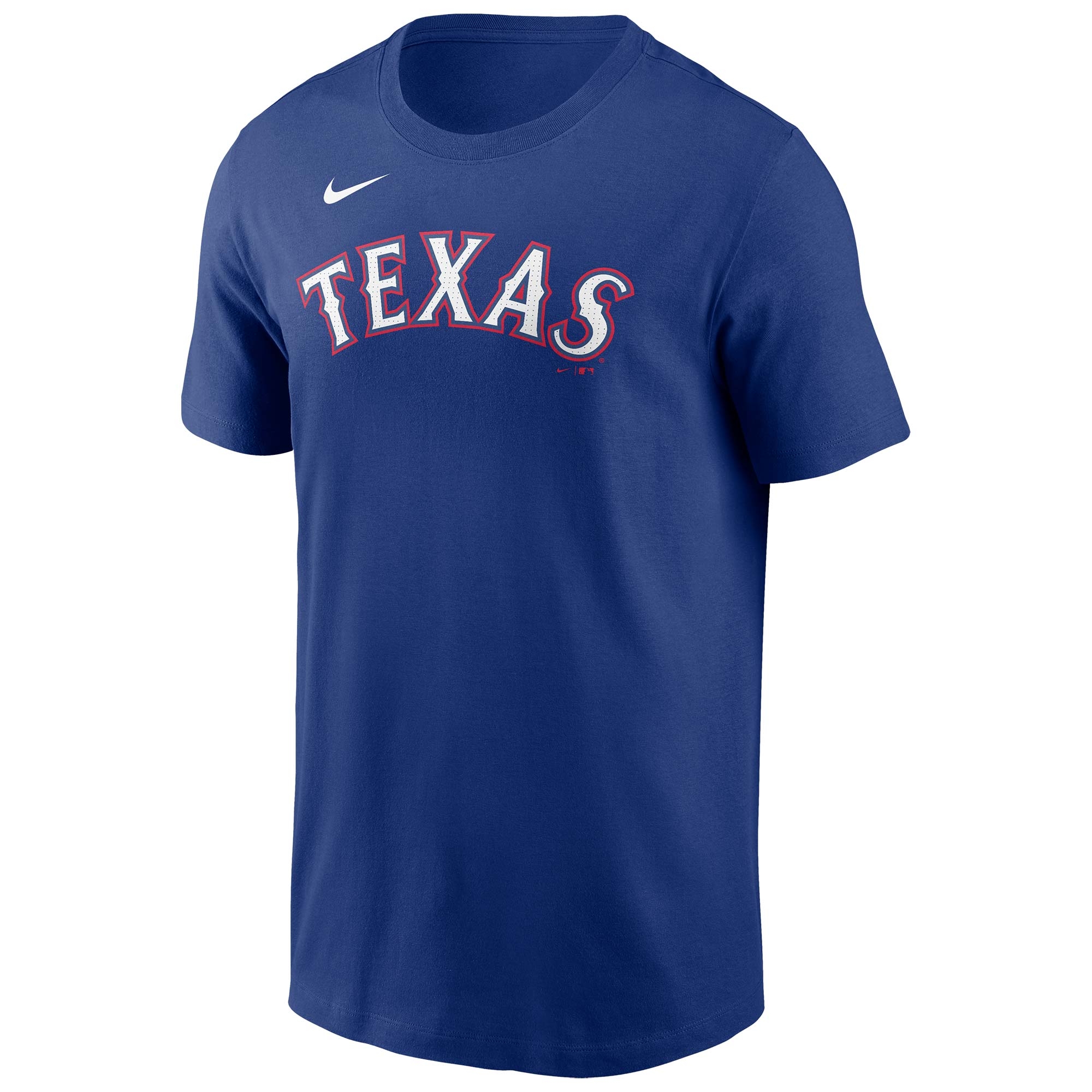 Texas Rangers Fuse Wordmark Nike MLB T-Shirt Blau