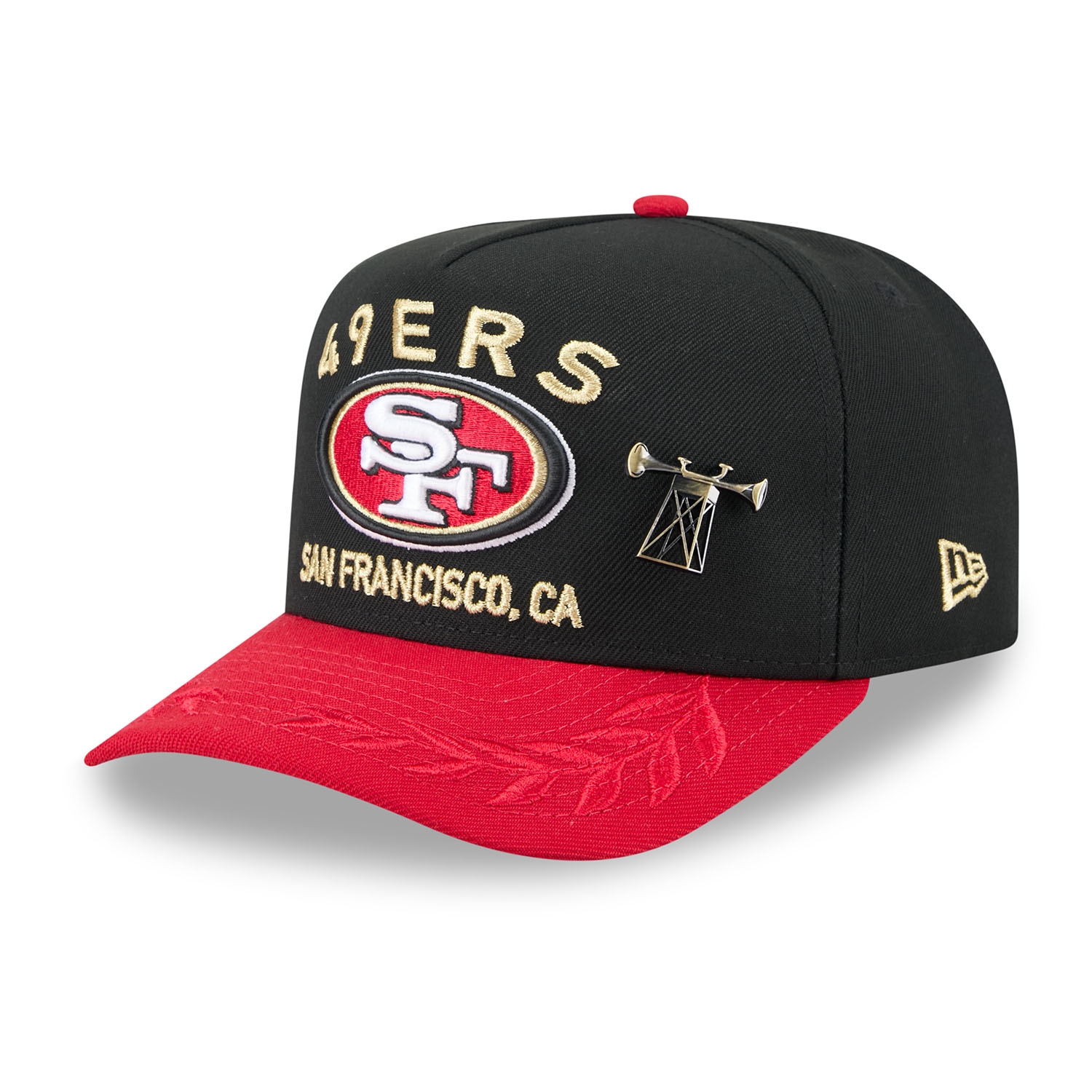 San Francisco 49ers 2025 NFL Draft New Era 59FIFTY A-Frame Fitted Cap Schwarz
