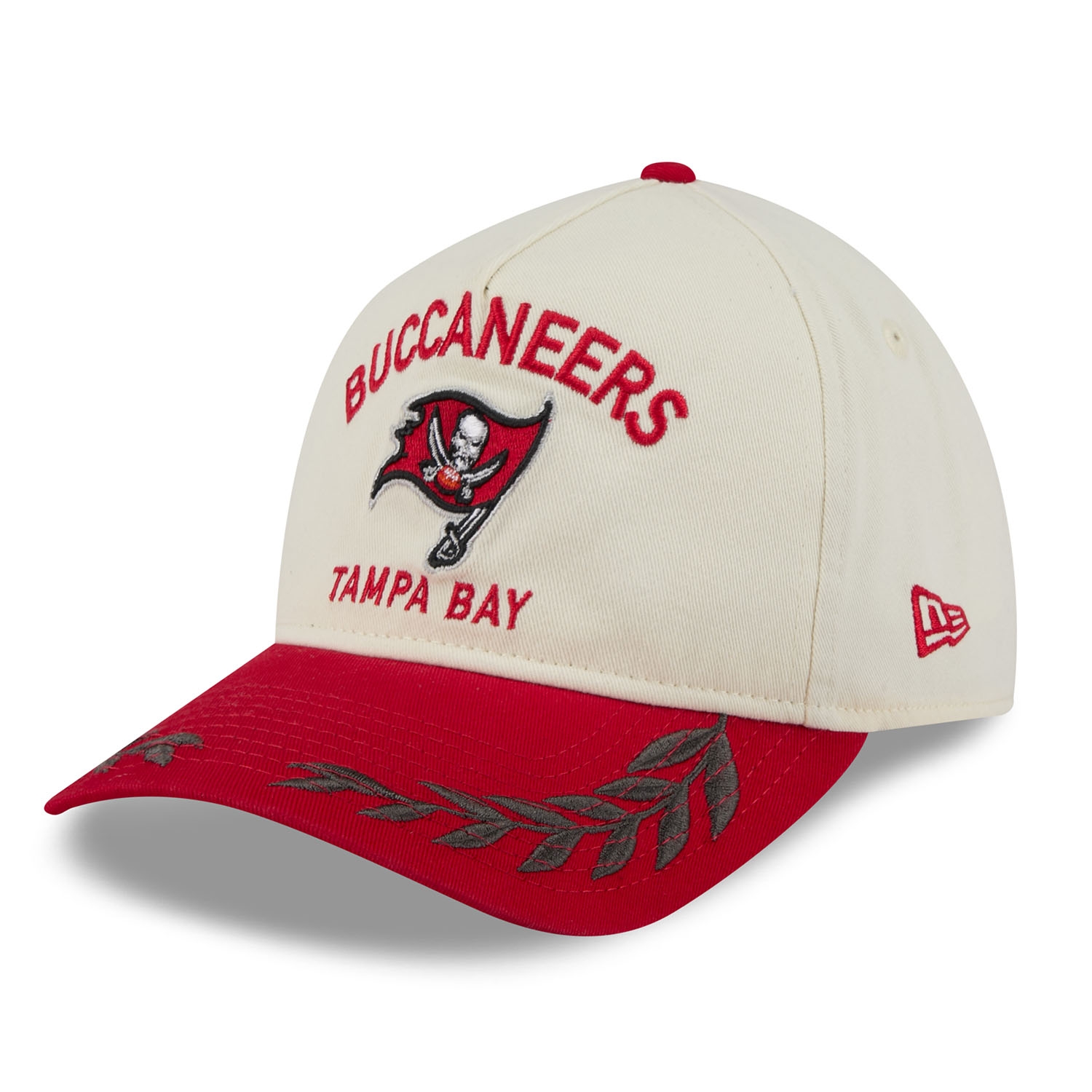 Tampa Bay Buccaneers 2025 NFL Draft 9TWENTY A-Frame Adjustable Cap Cream