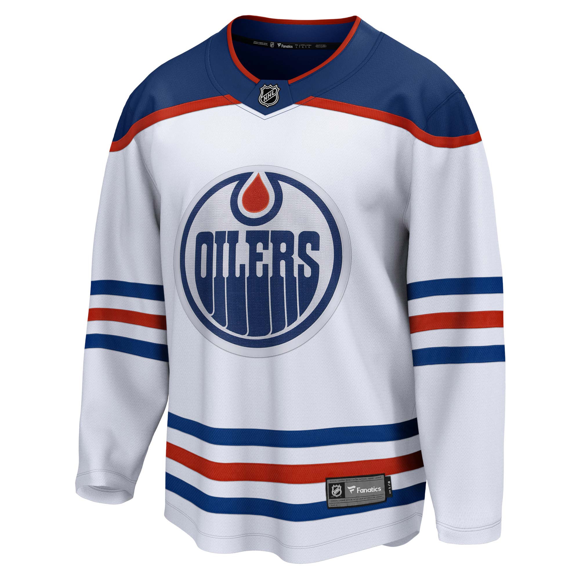 Edmonton Oilers Fanatics Breakaway NHL Trikot Away Weiß