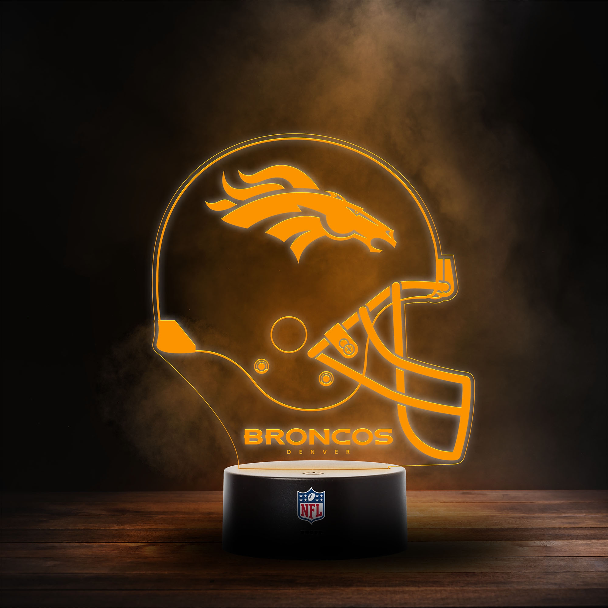 Denver Broncos NFL Helmet LED-Leuchtschild