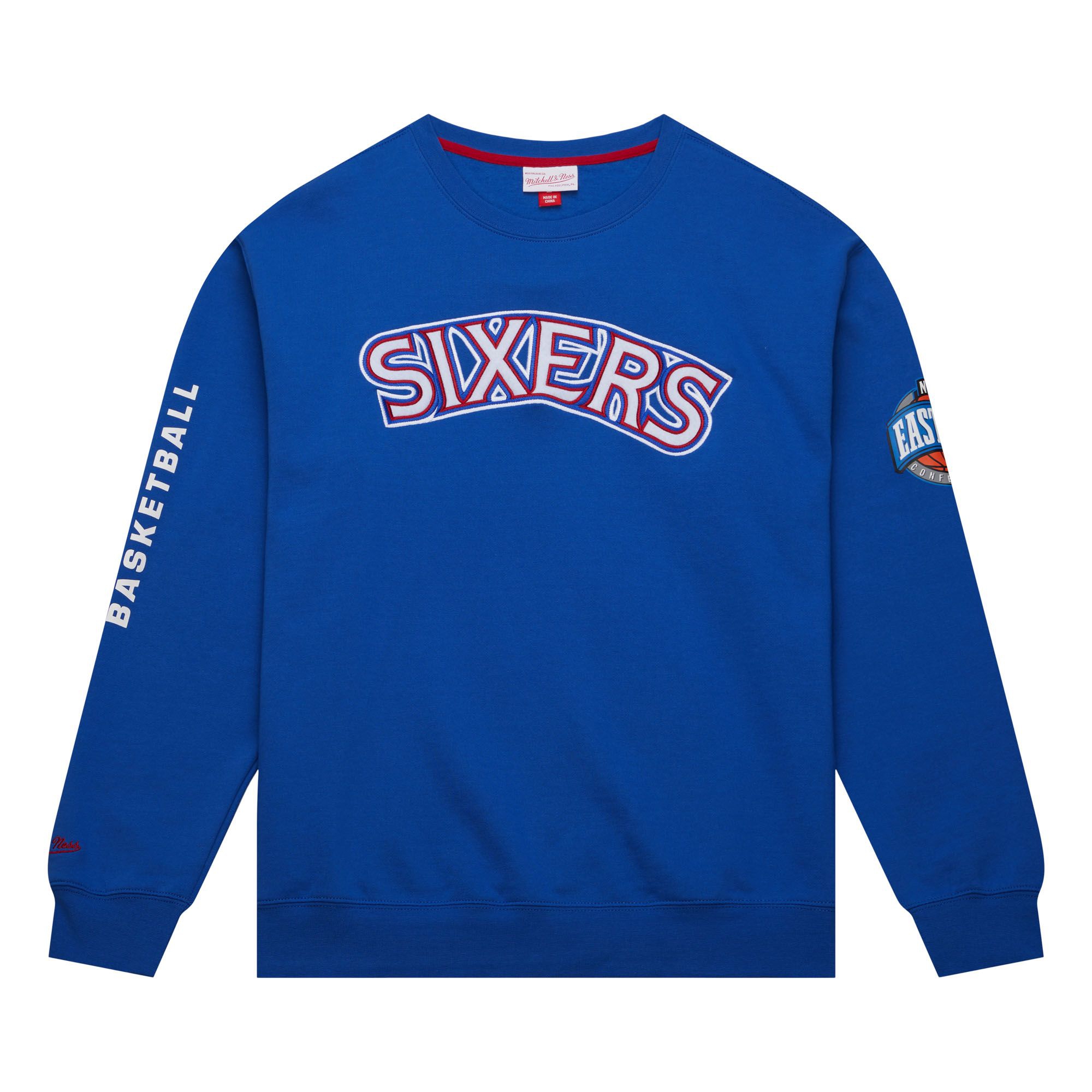 Philadelphia 76ers Mitchell & Ness There and Back NBA Crewneck Sweater