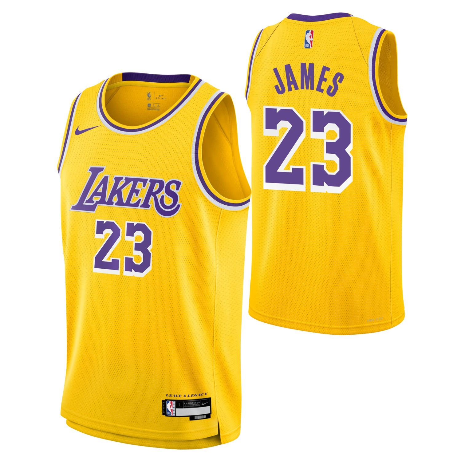LeBron James #23 Los Angeles Lakers Nike Swingman NBA Trikot Gelb (YOUTH)
