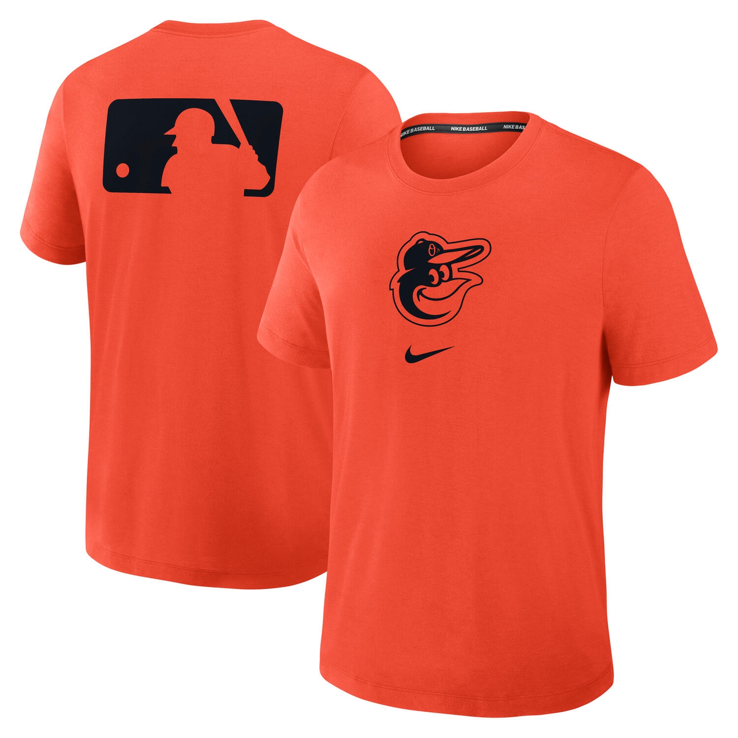 Baltimore Orioles Early Work 2025 MLB Authentic Nike Tri-Blend T-Shirt Orange