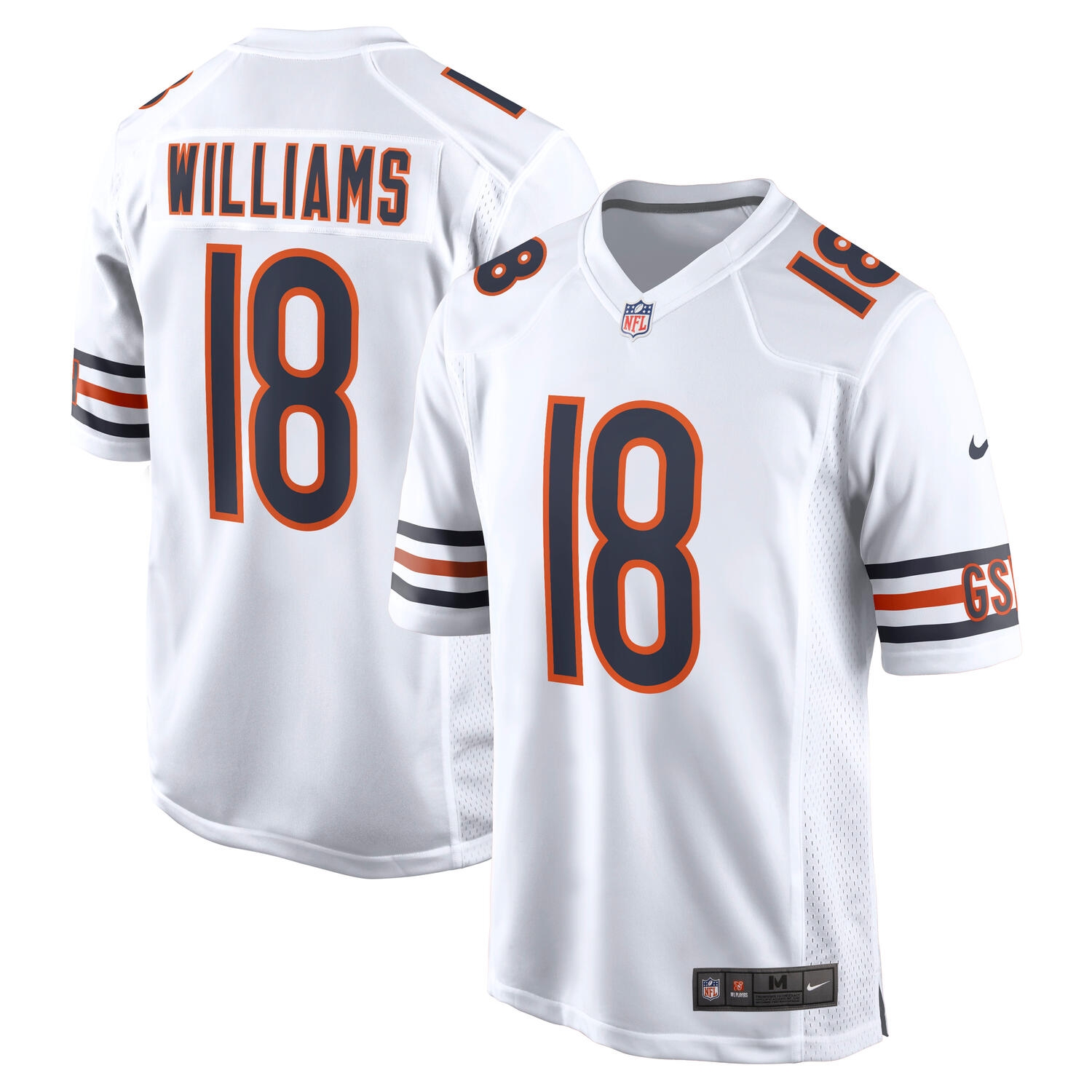Caleb Williams #18 Chicago Bears Nike Game NFL Jersey White
