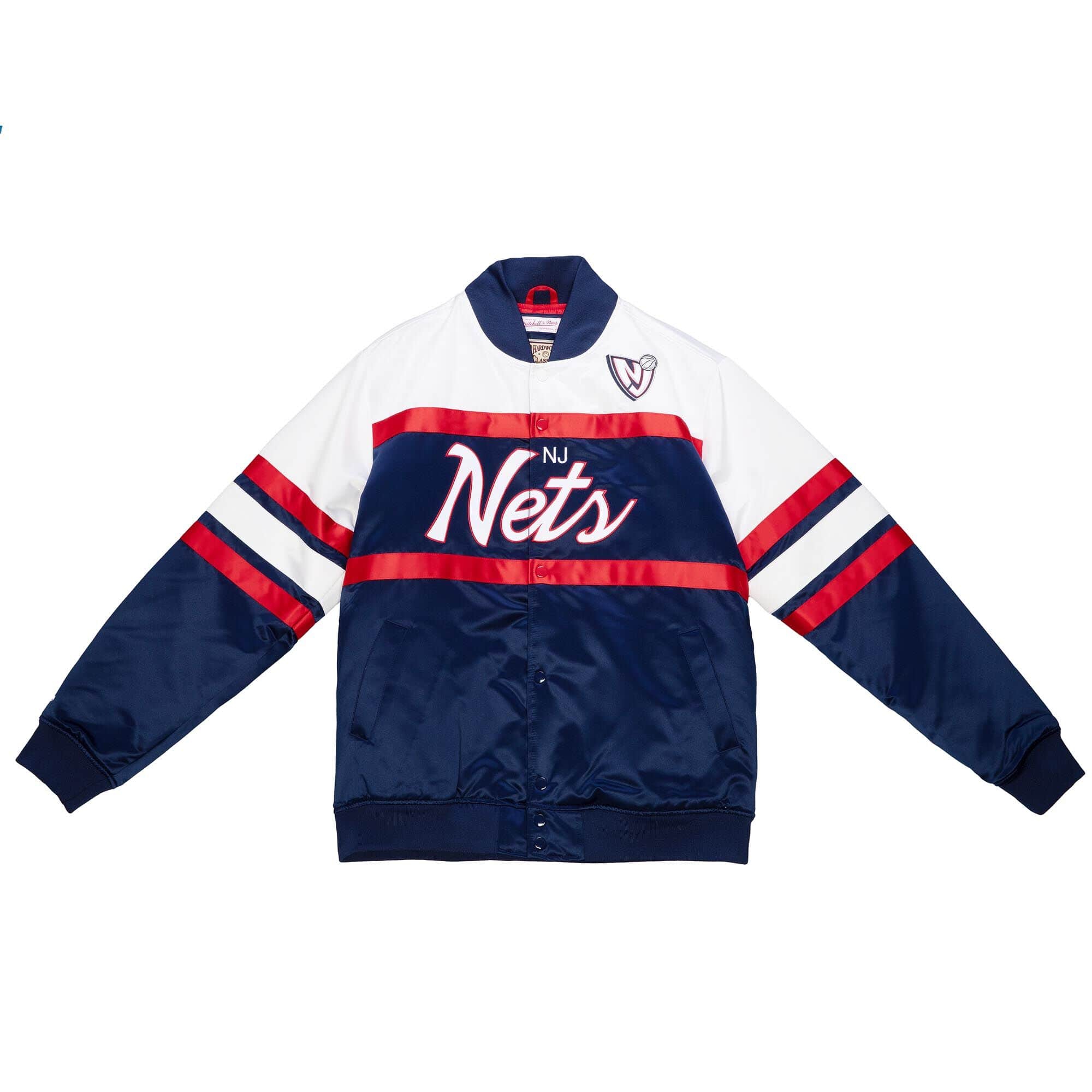 New Jersey Nets Mitchell & Ness Script Heavyweight Satin NBA Jacke